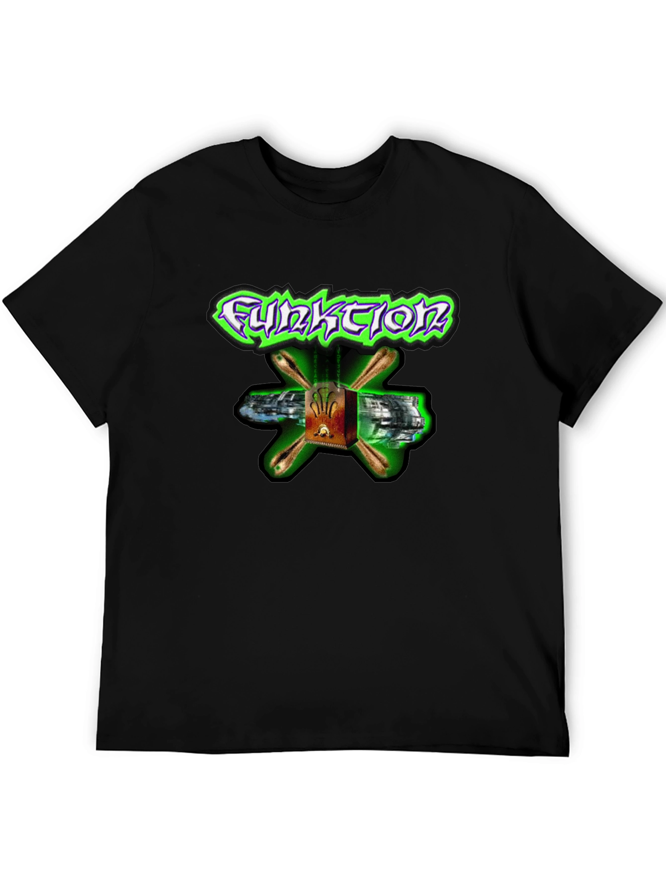 Funktion Black T-Shirt with Cool Graphic Design