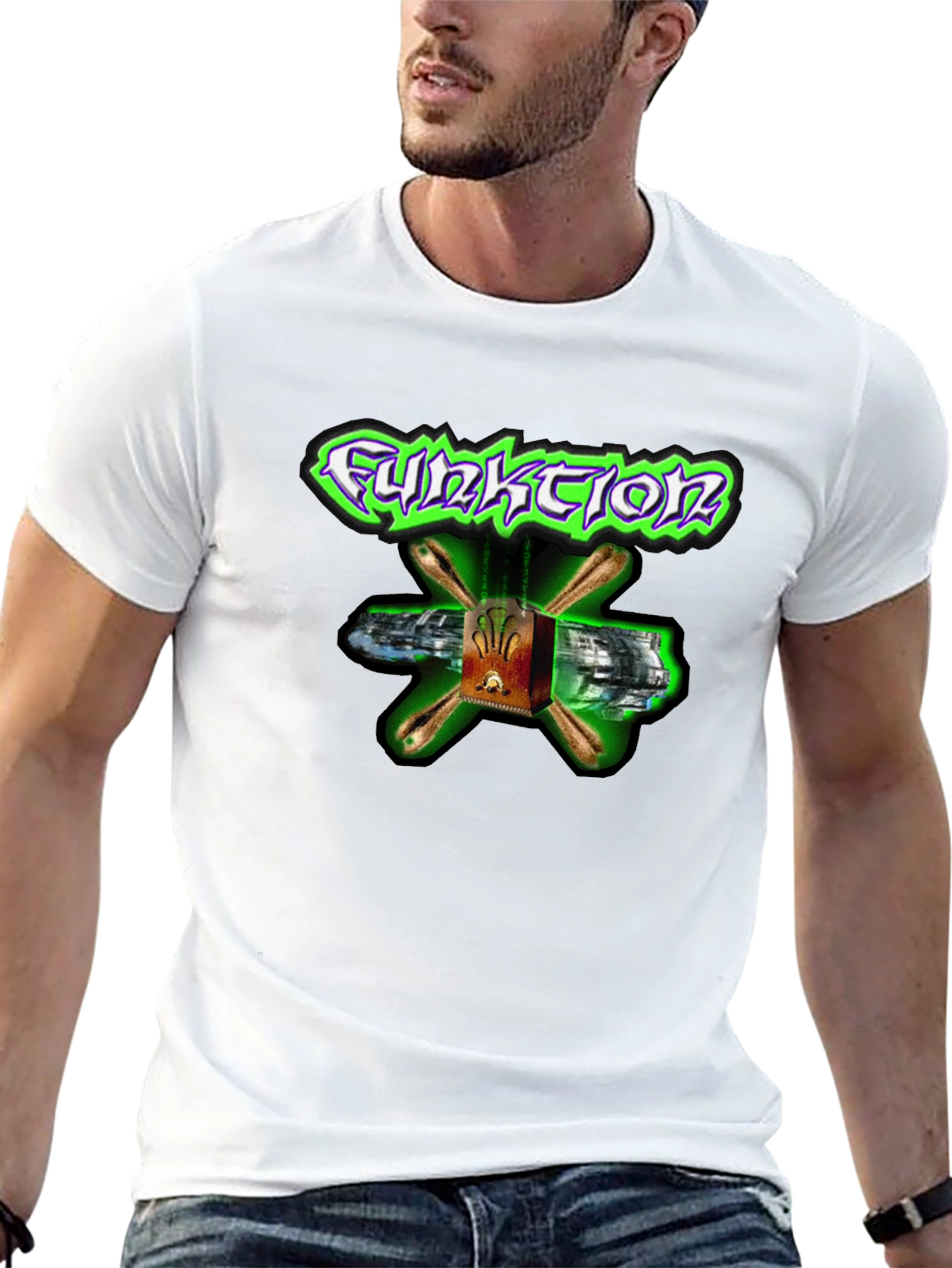 Funktion Black T-Shirt with Cool Graphic Design