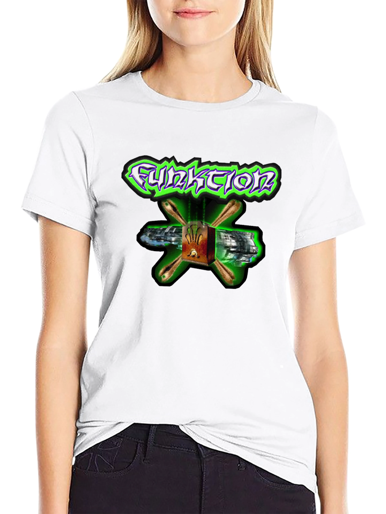 Funktion Black T-Shirt with Cool Graphic Design