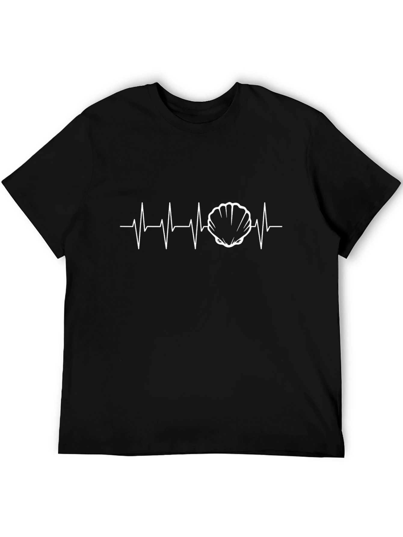 Seashell Heartbeat Black T-Shirt