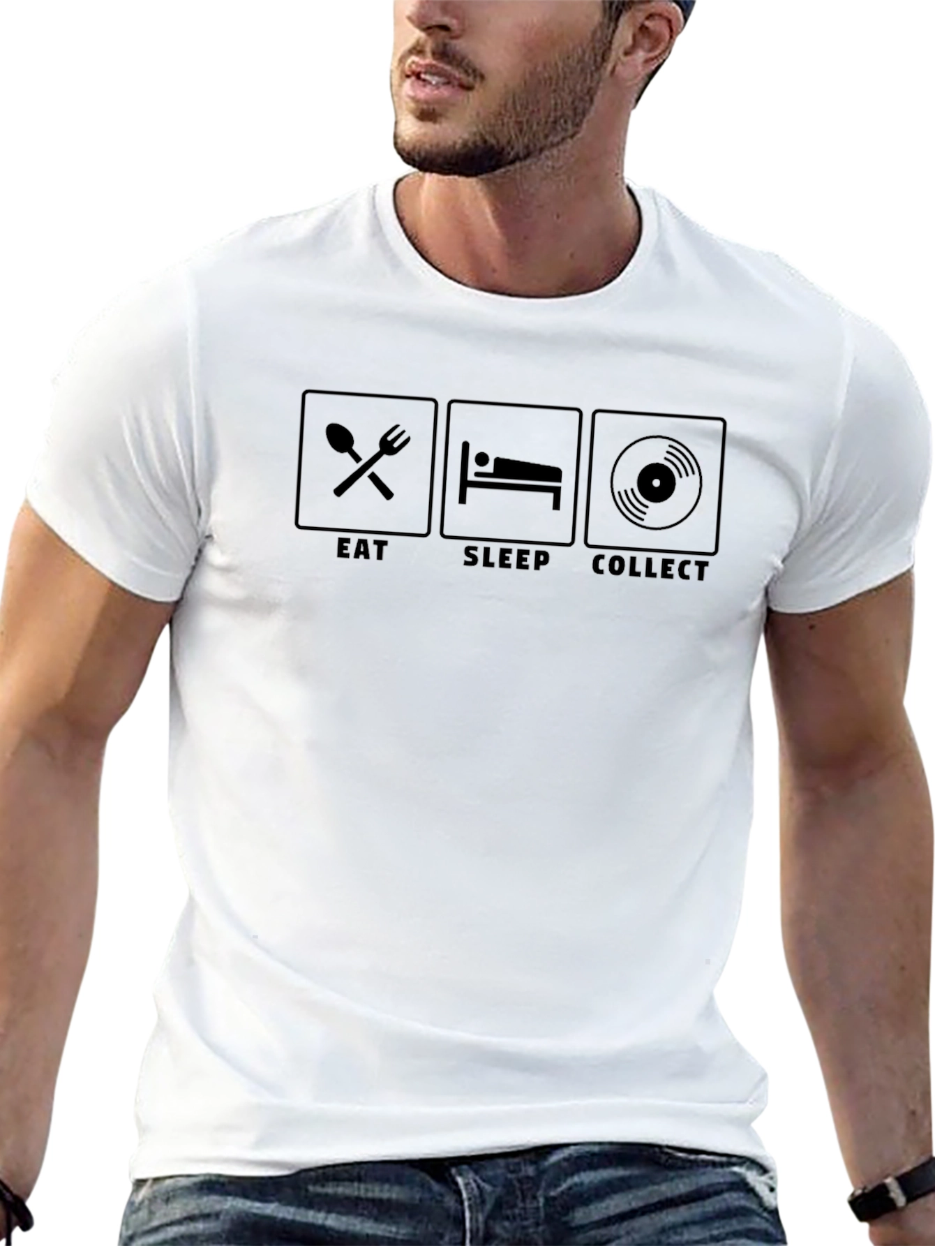 Eat Sleep Collect Record T-Shirt