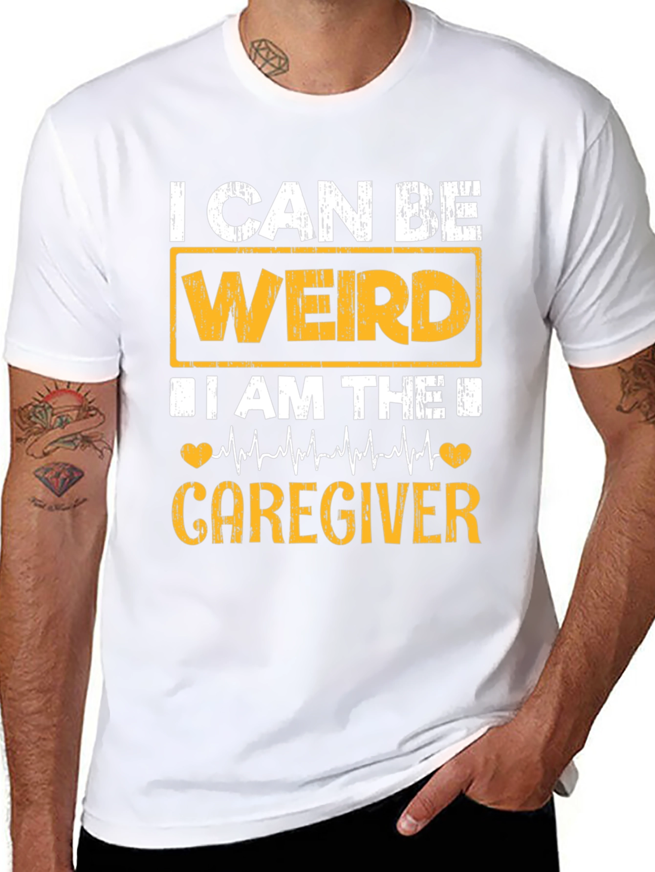 Weird Caregiver Black T-Shirt