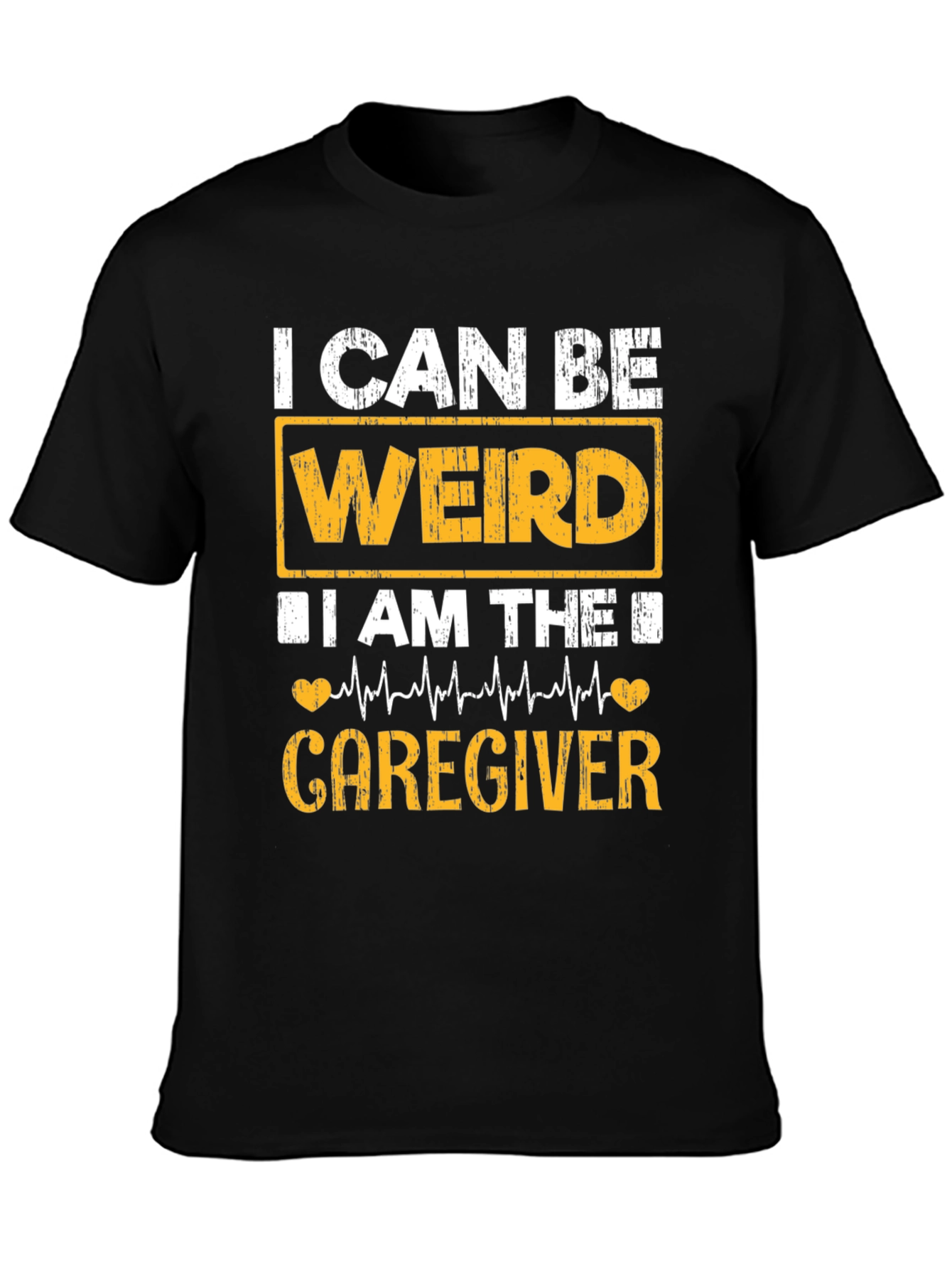 Weird Caregiver Black T-Shirt