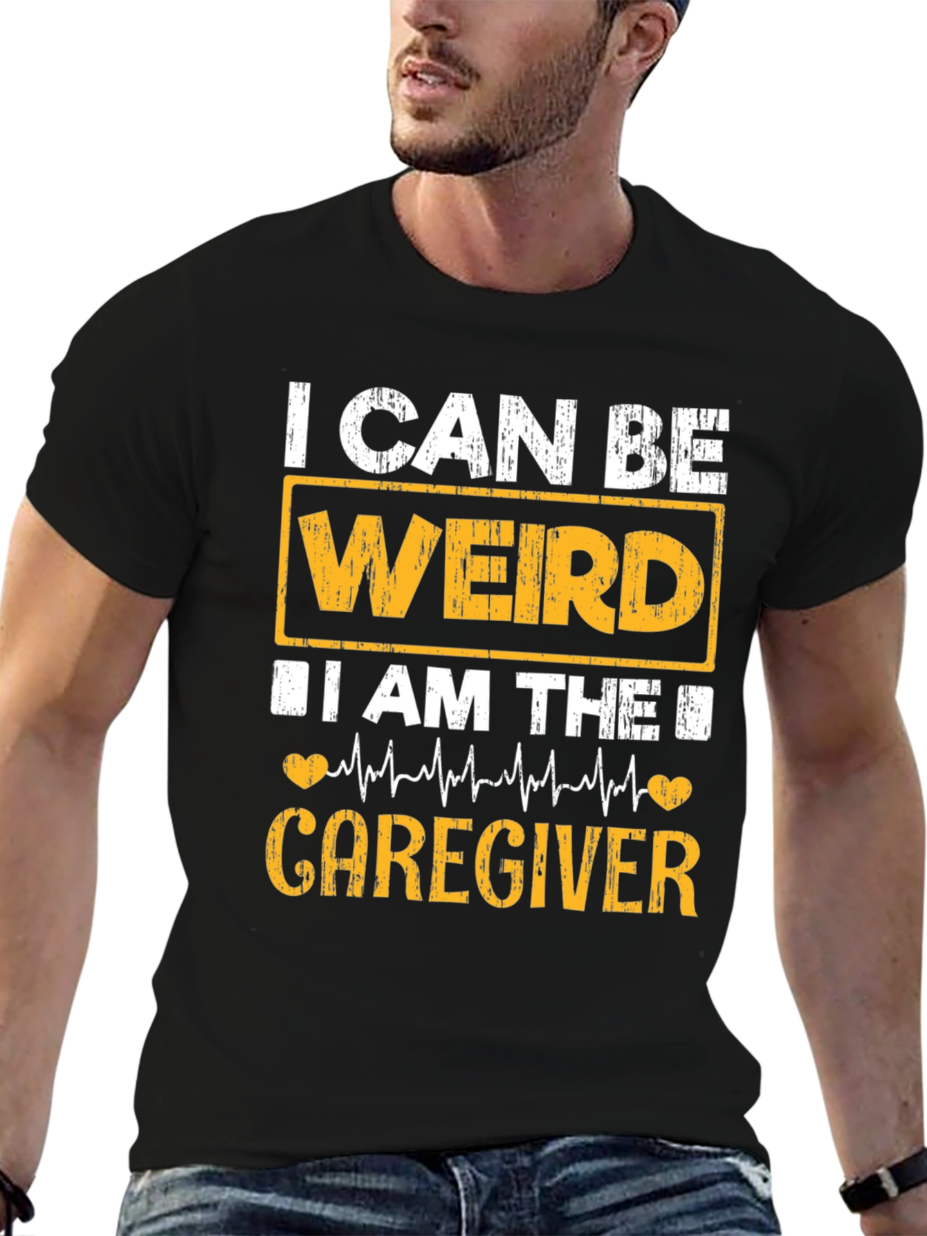 Weird Caregiver Black T-Shirt