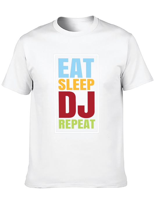 Eat Sleep DJ Repeat Black Graphic Tee