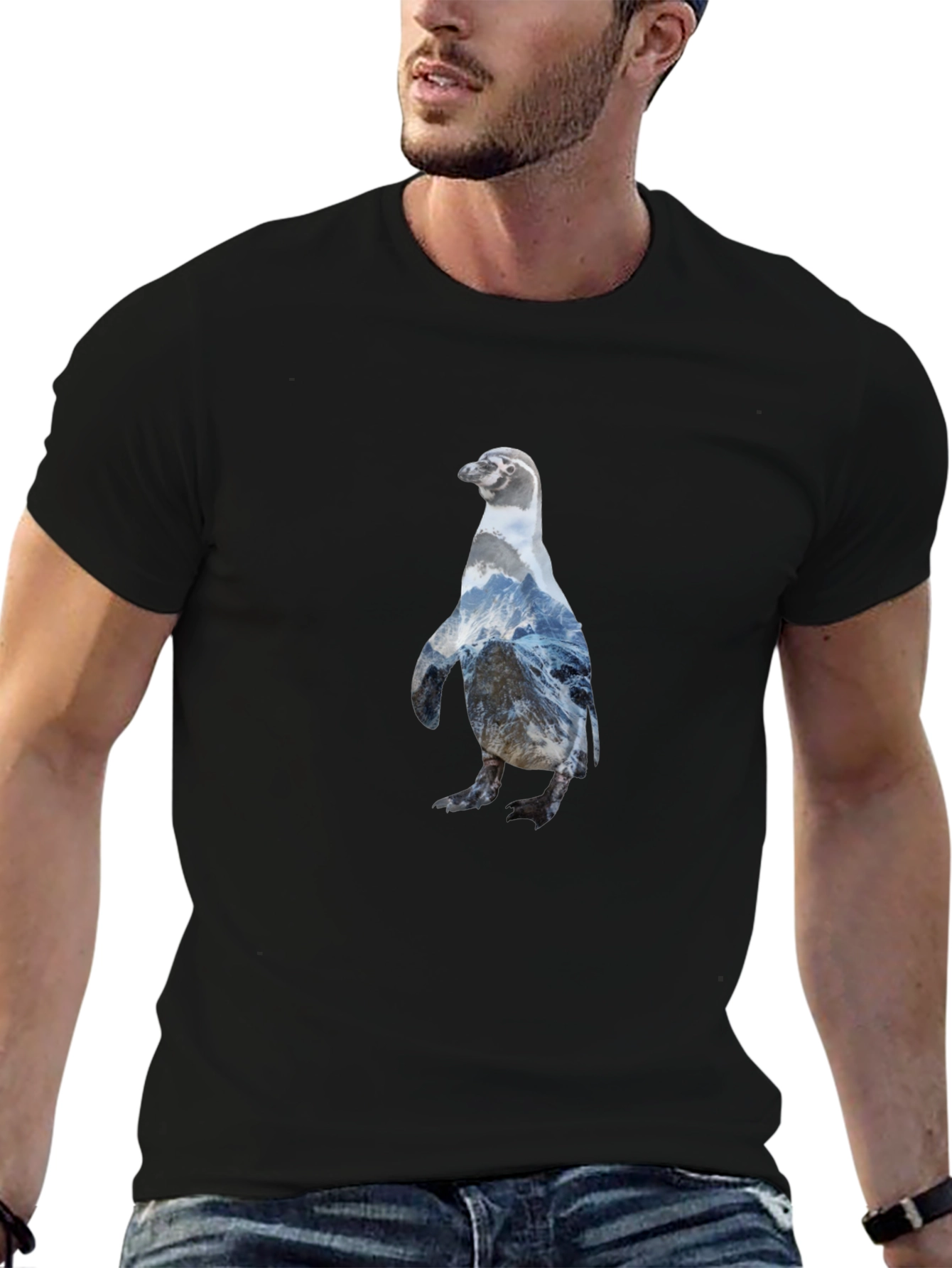 Penguin Graphic Black T-Shirt