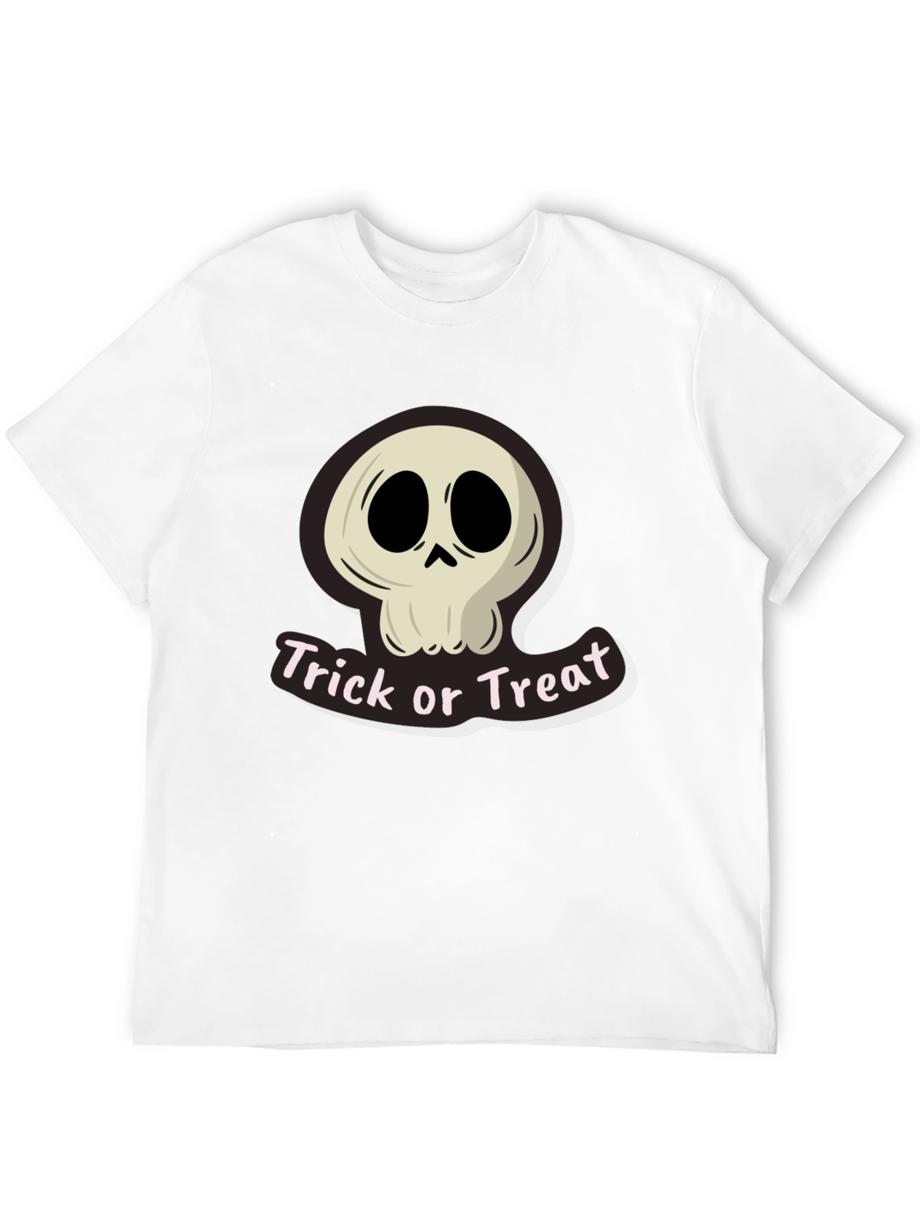 Halloween Skull Trick or Treat Black T-Shirt