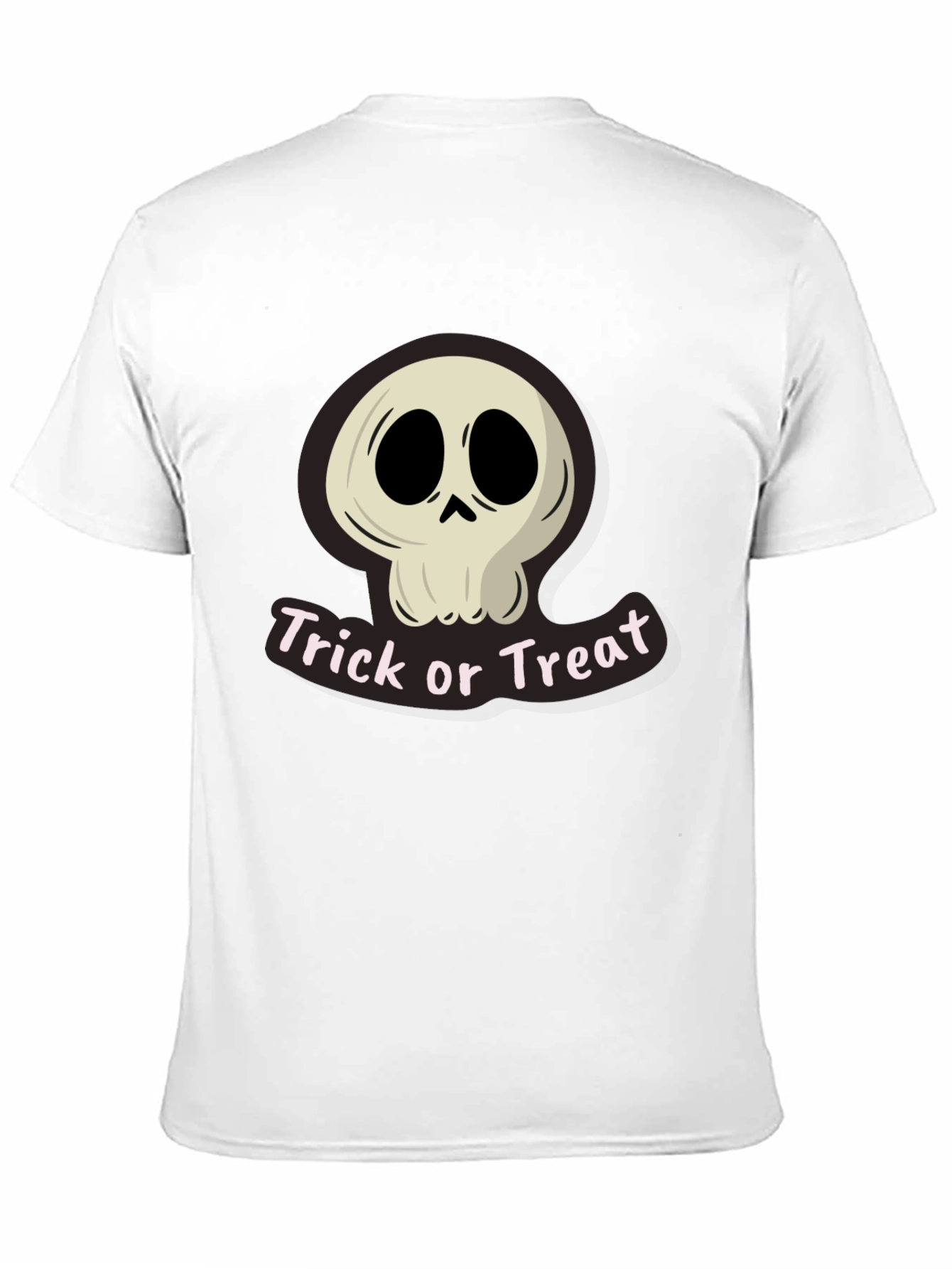 Halloween Skull Trick or Treat Black T-Shirt