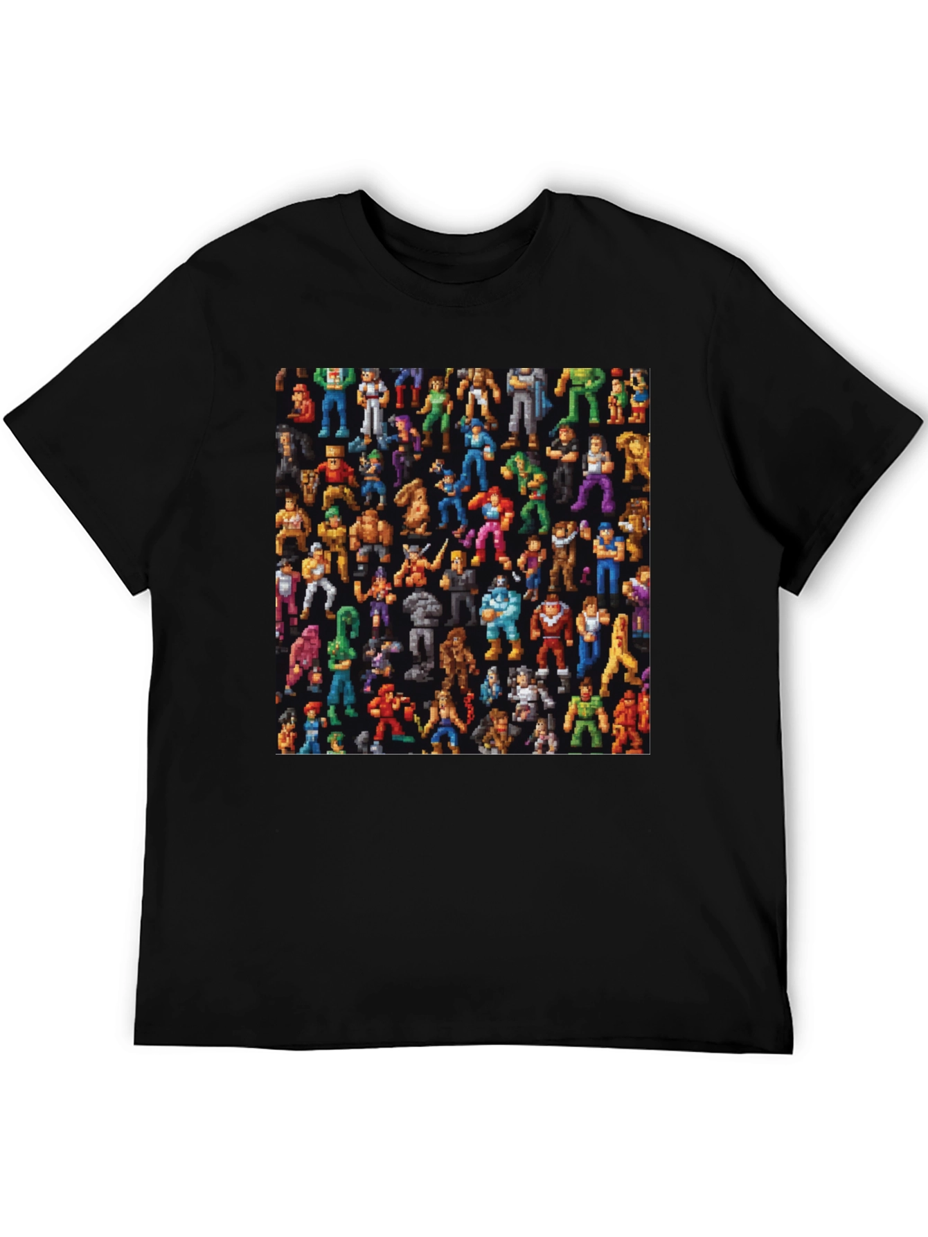 Retro Video Game Character Black T-Shirt