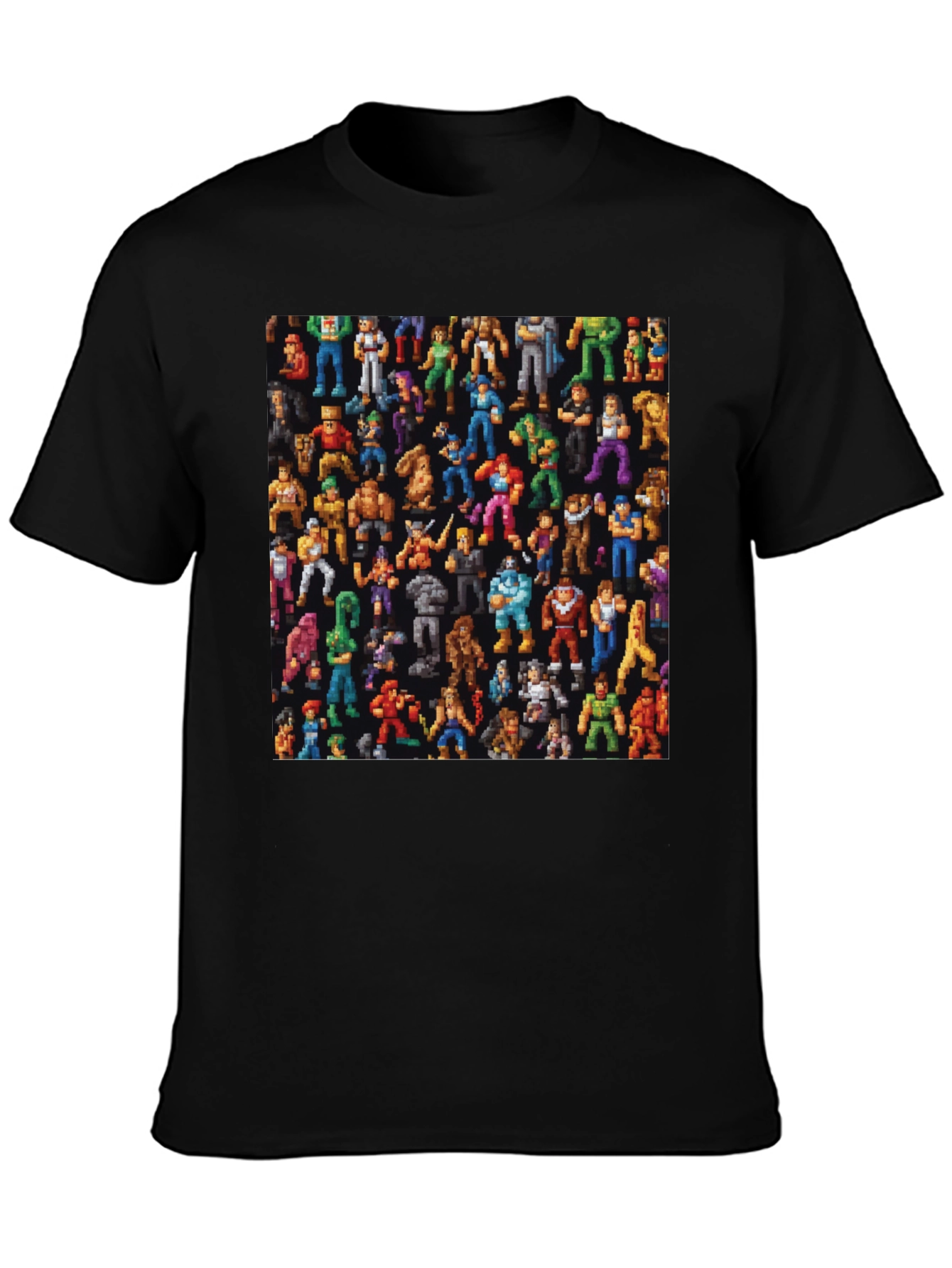 Retro Video Game Character Black T-Shirt