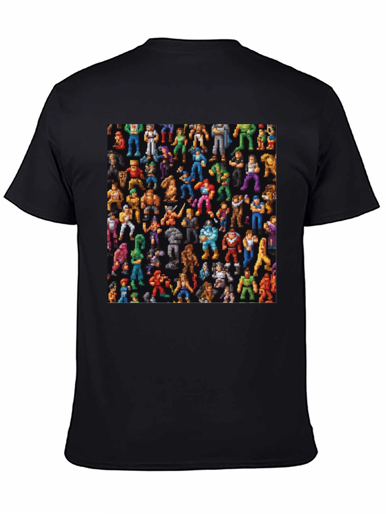 Retro Video Game Character Black T-Shirt