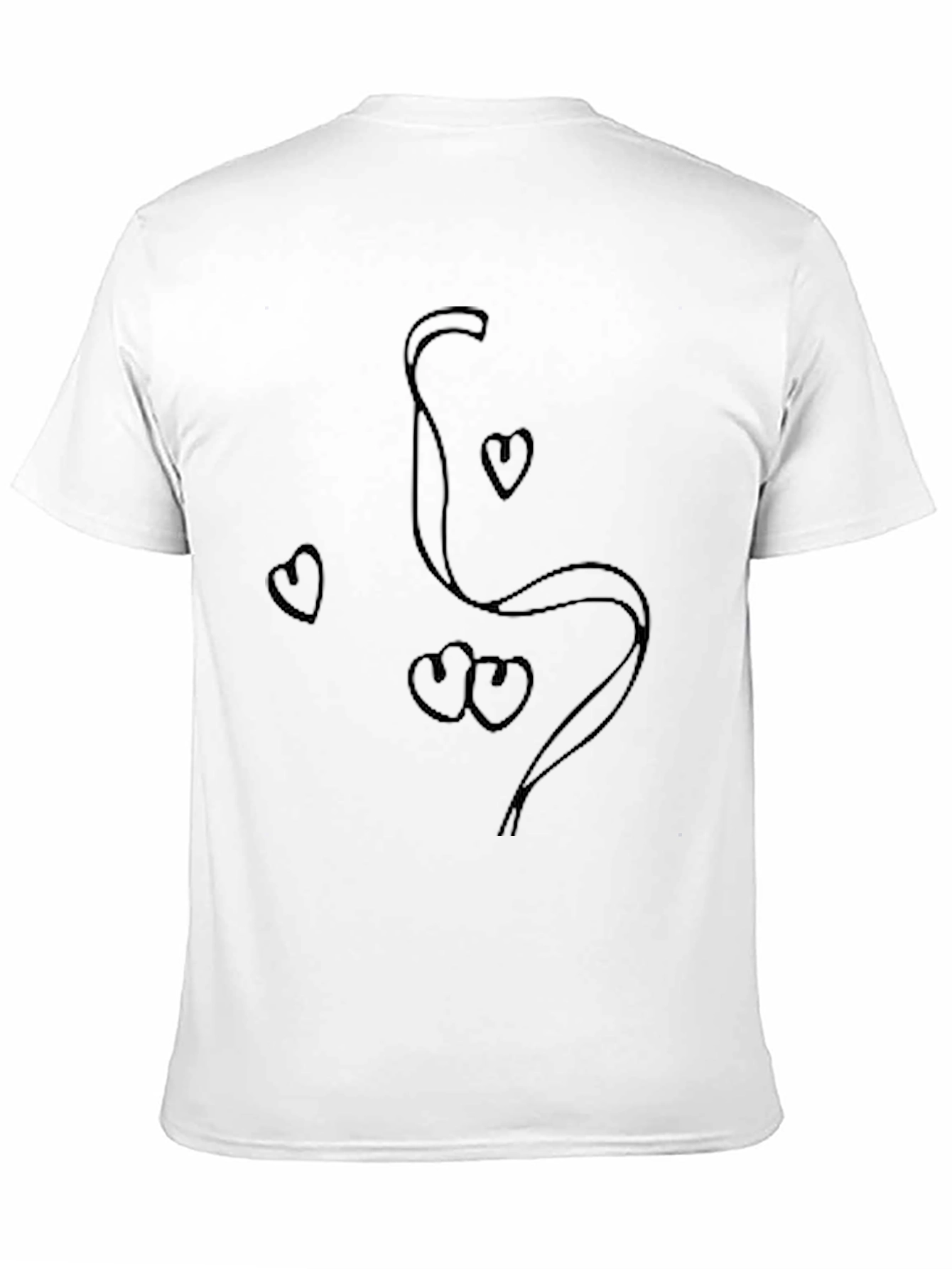 Heart Doodle Graphic Black T-Shirt