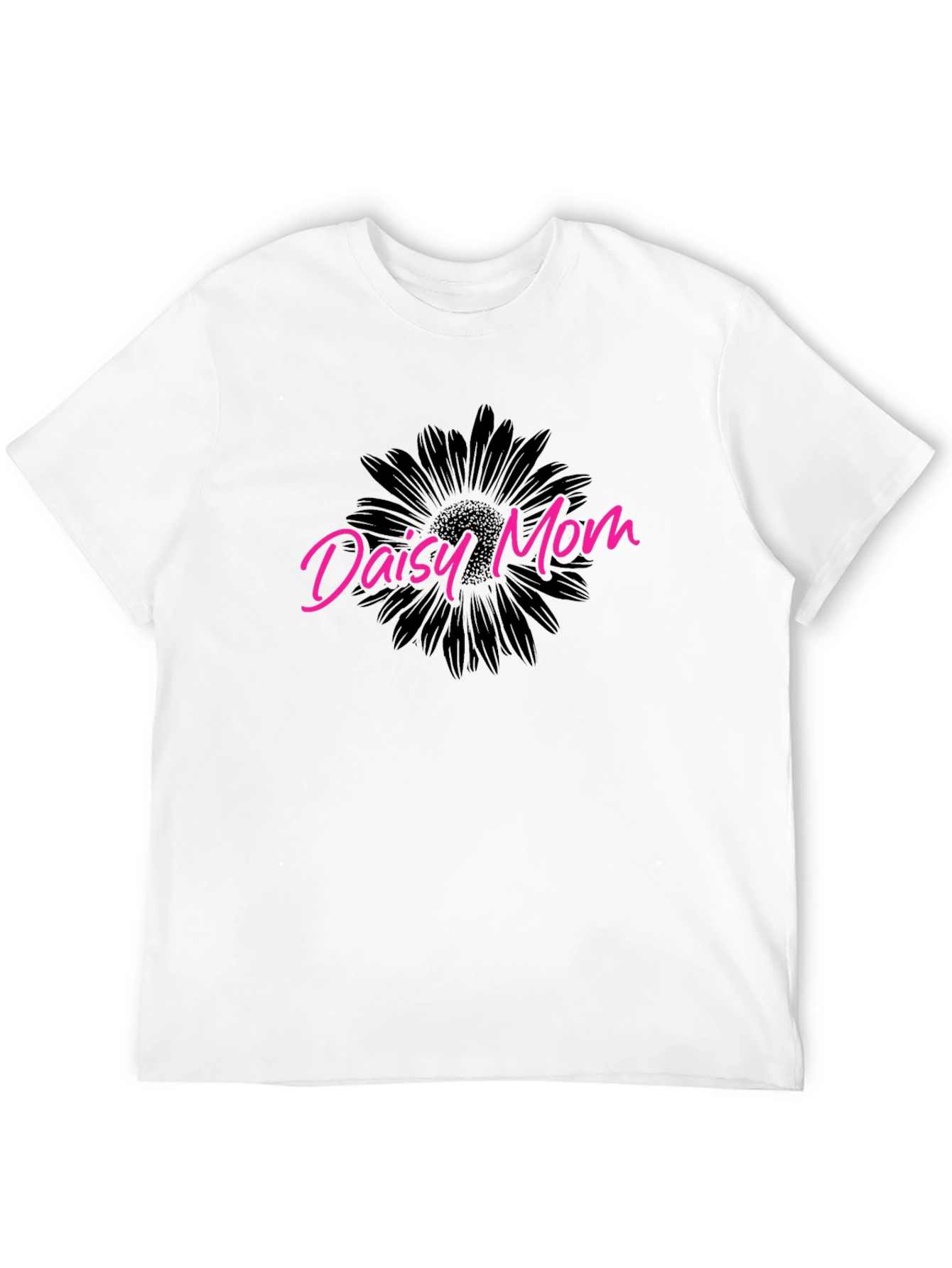 Daisy Mom T-Shirt - Black Floral Tee