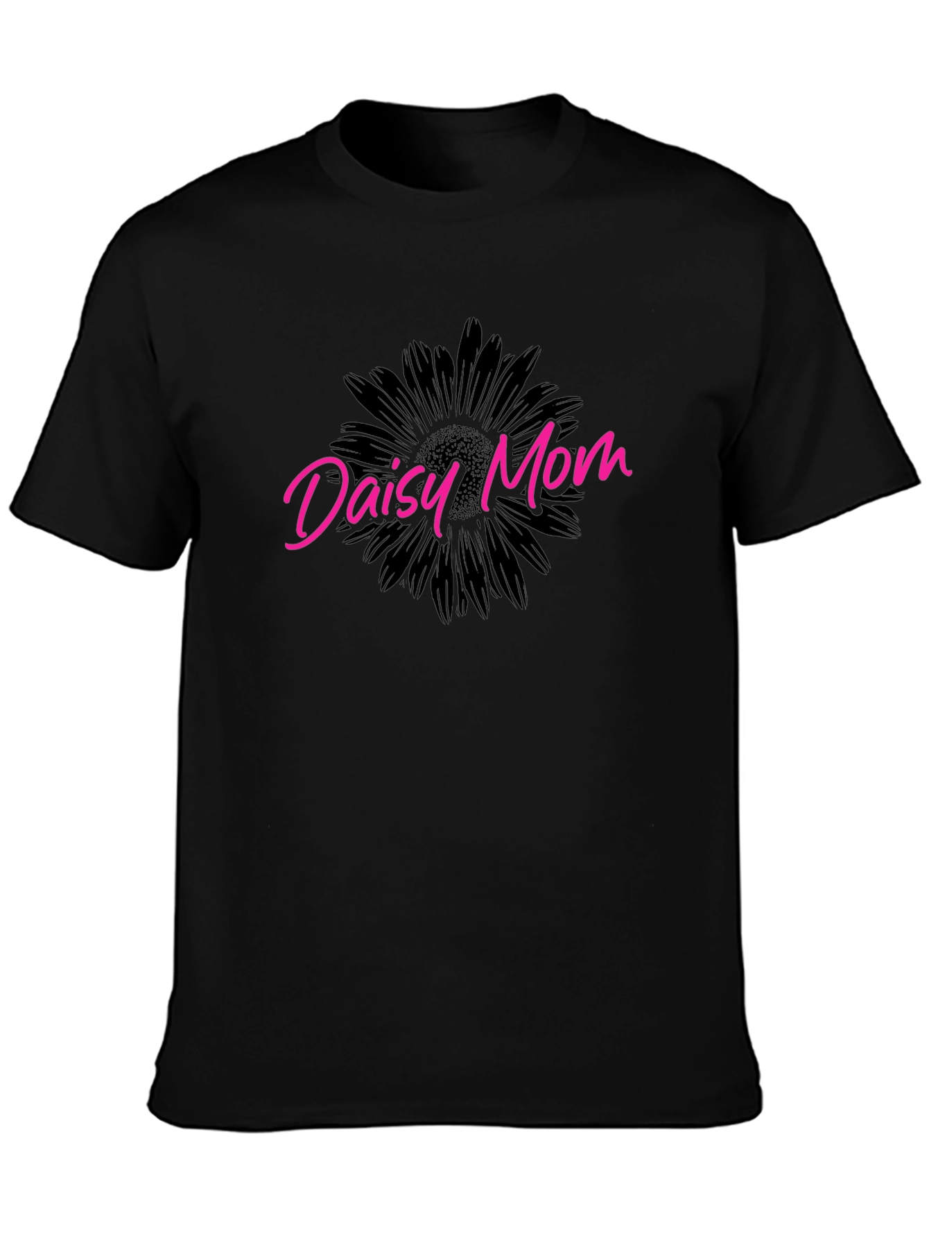 Daisy Mom T-Shirt - Black Floral Tee