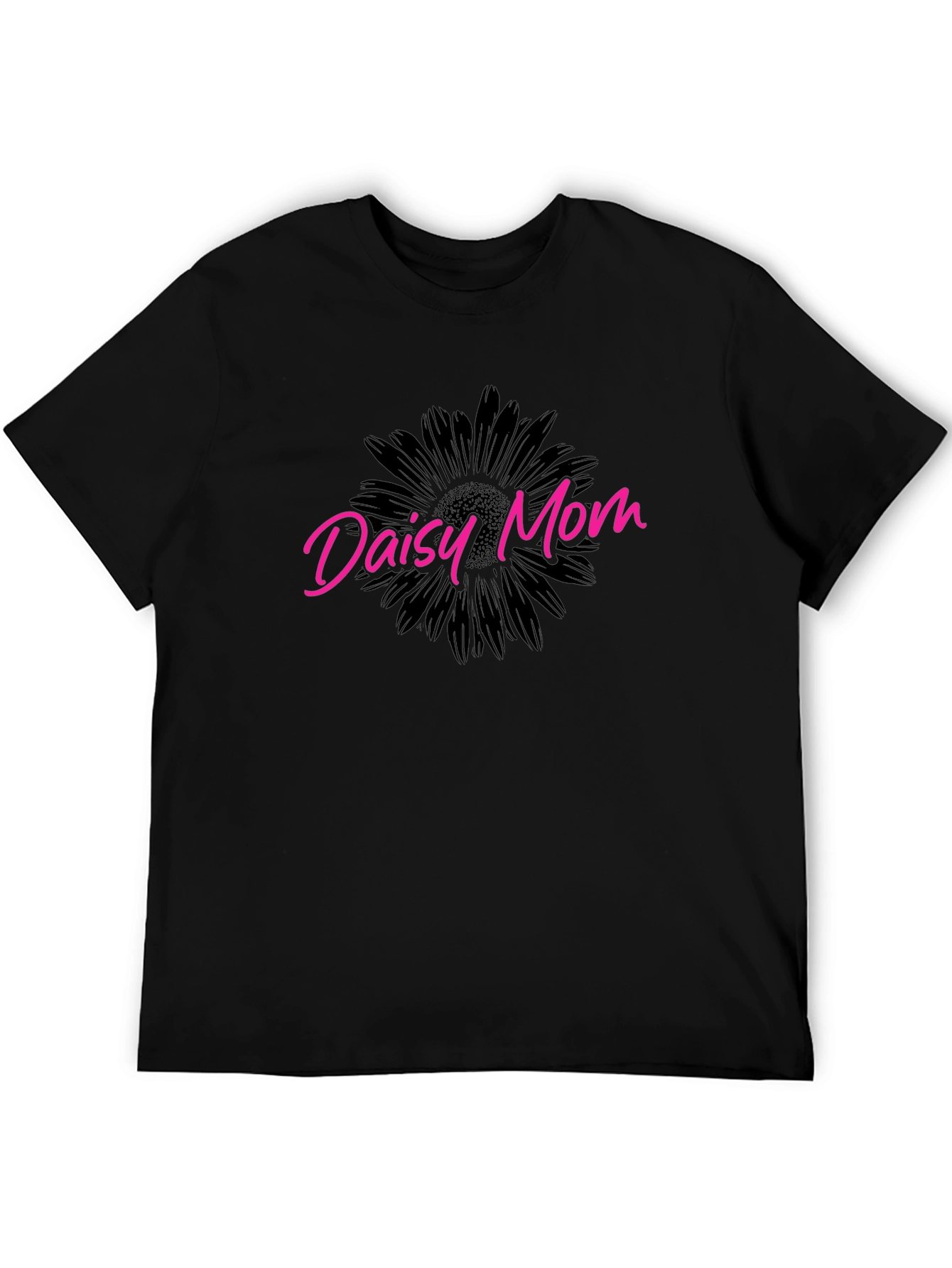 Daisy Mom T-Shirt - Black Floral Tee
