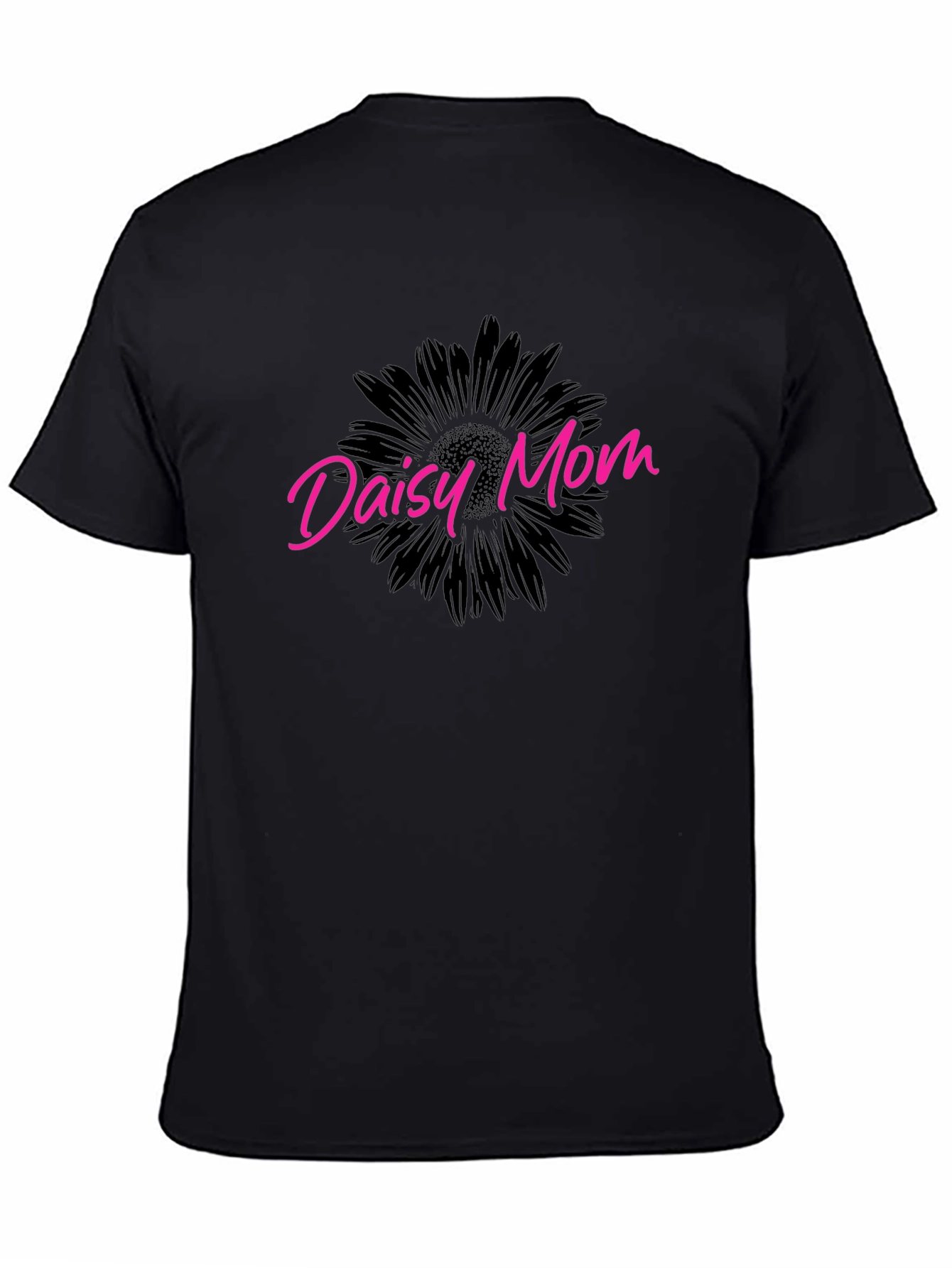 Daisy Mom T-Shirt - Black Floral Tee