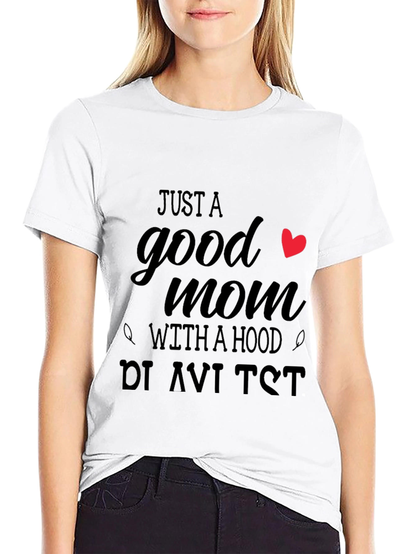 Good Mom With a Hood Black T-Shirt
