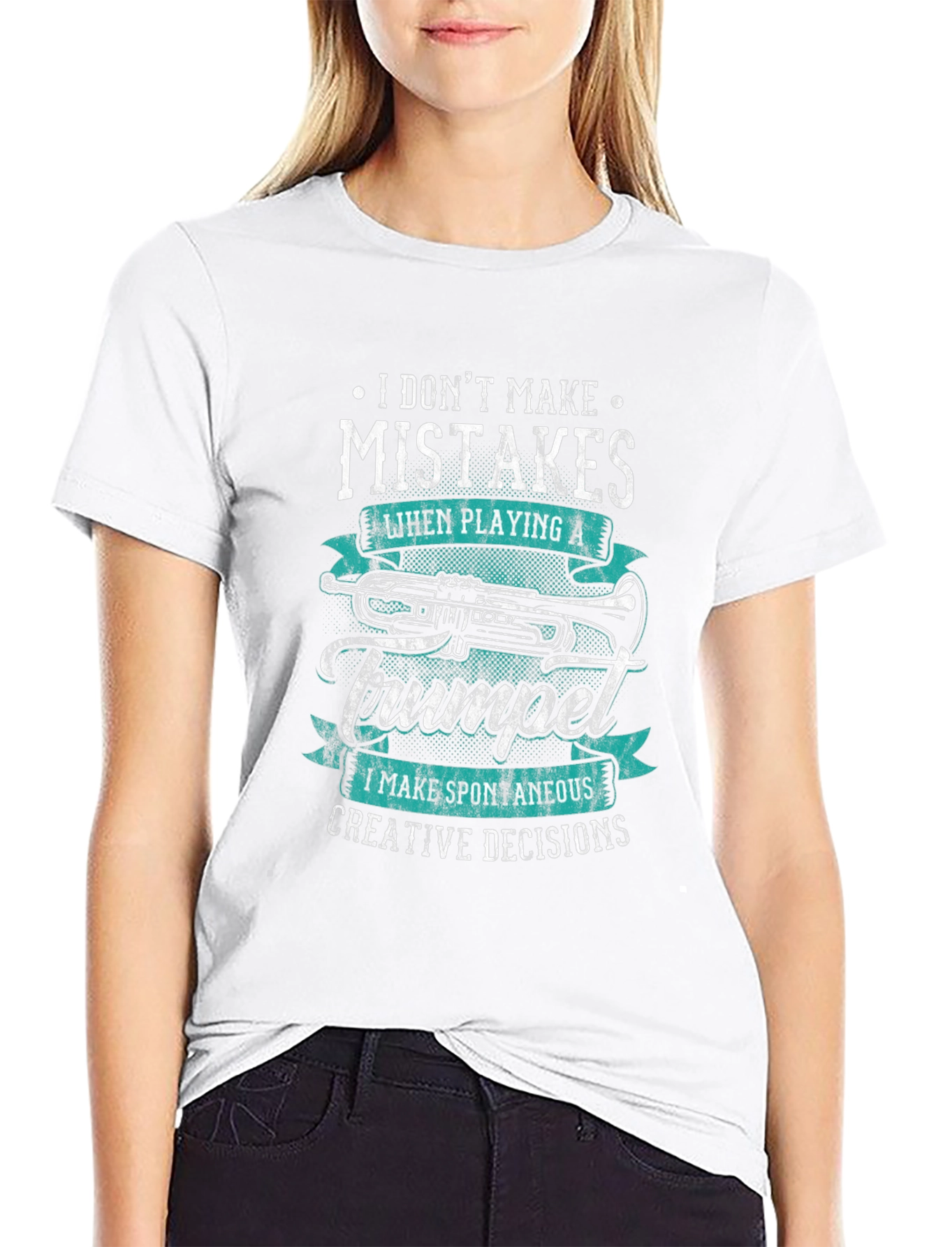 Trumpet Player T-Shirt: No Mistakes Creative Decisions