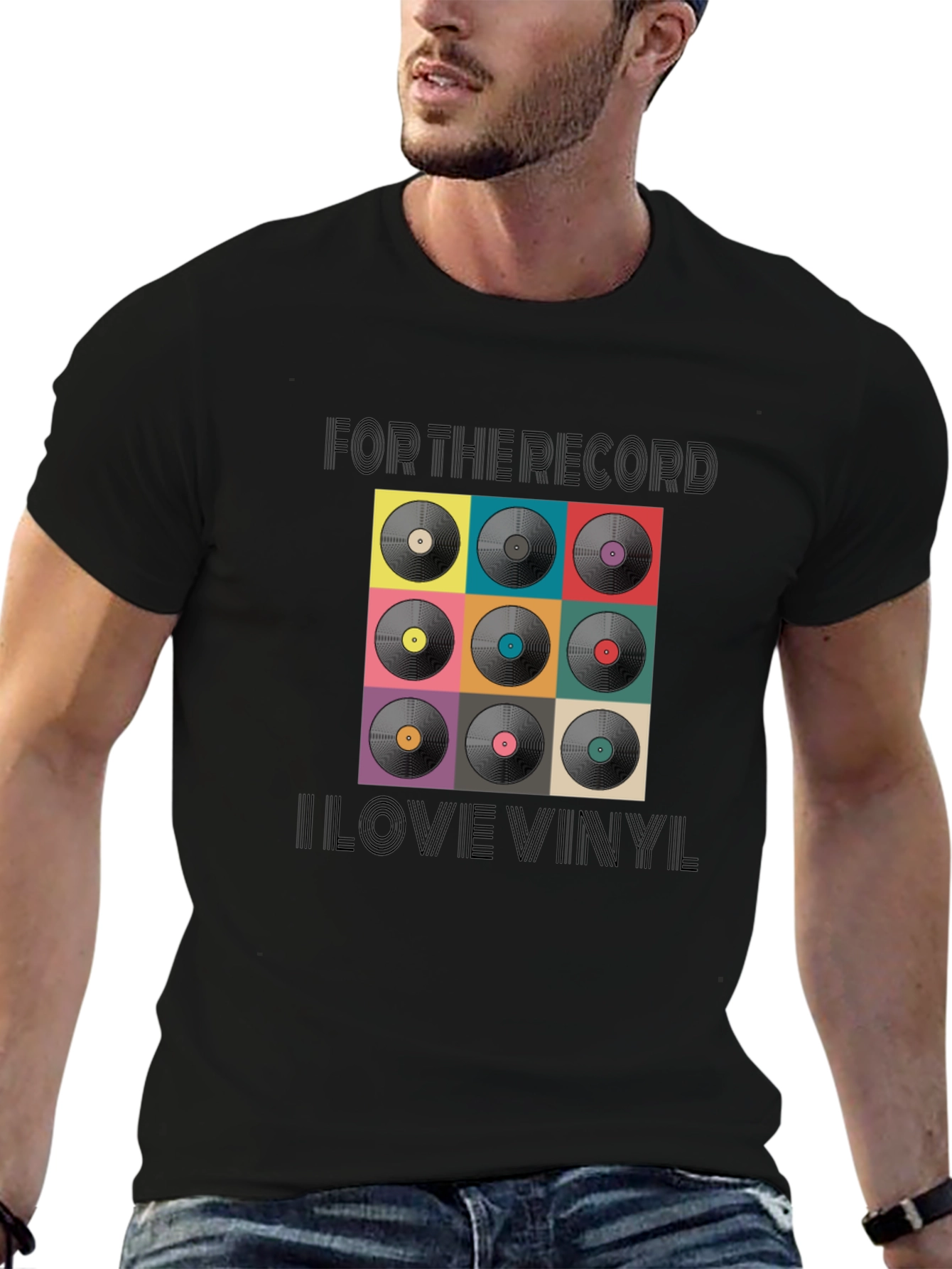 Retro Vinyl Record Graphic T-Shirt