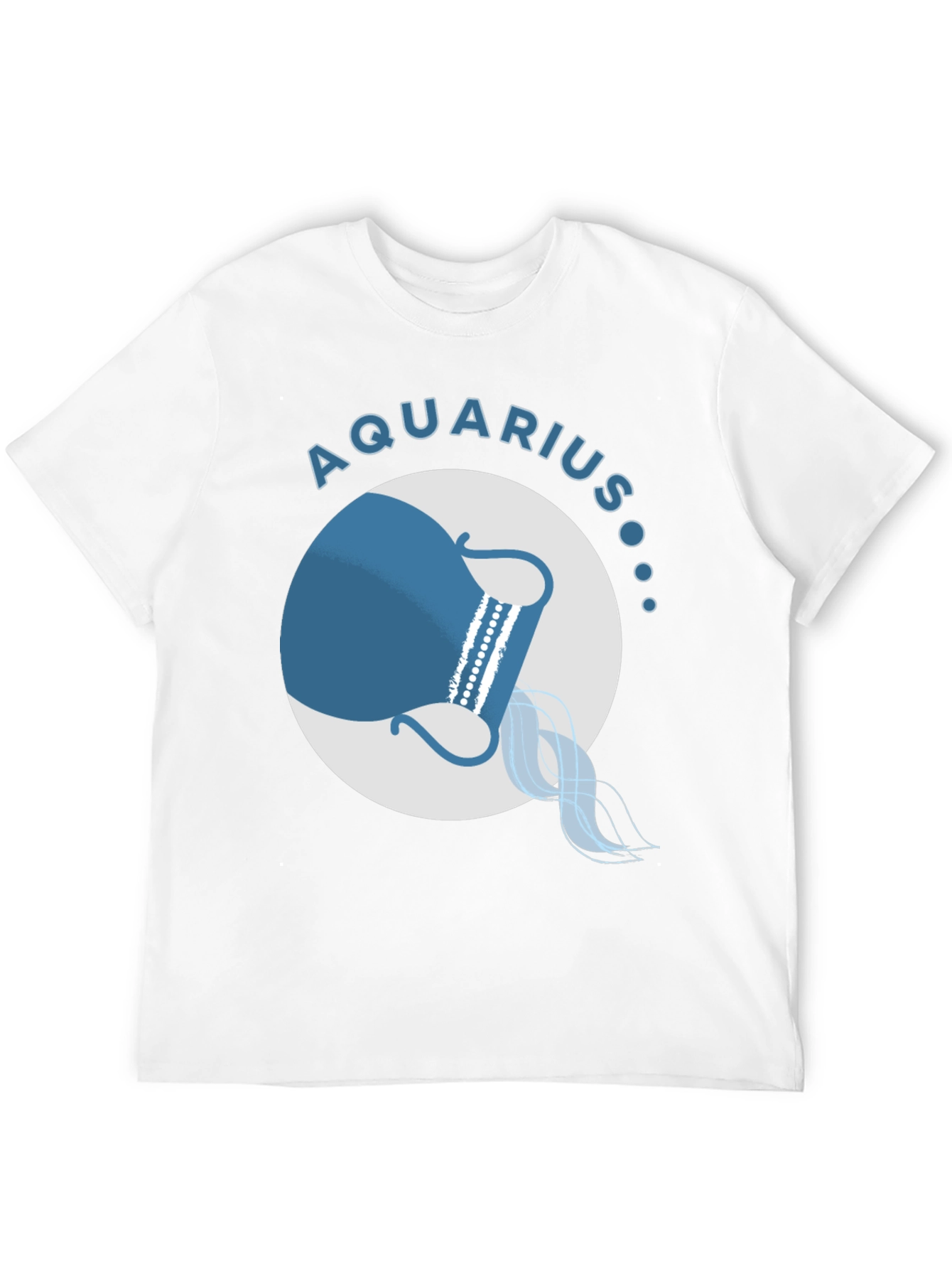 Aquarius Zodiac Sign Black T-Shirt