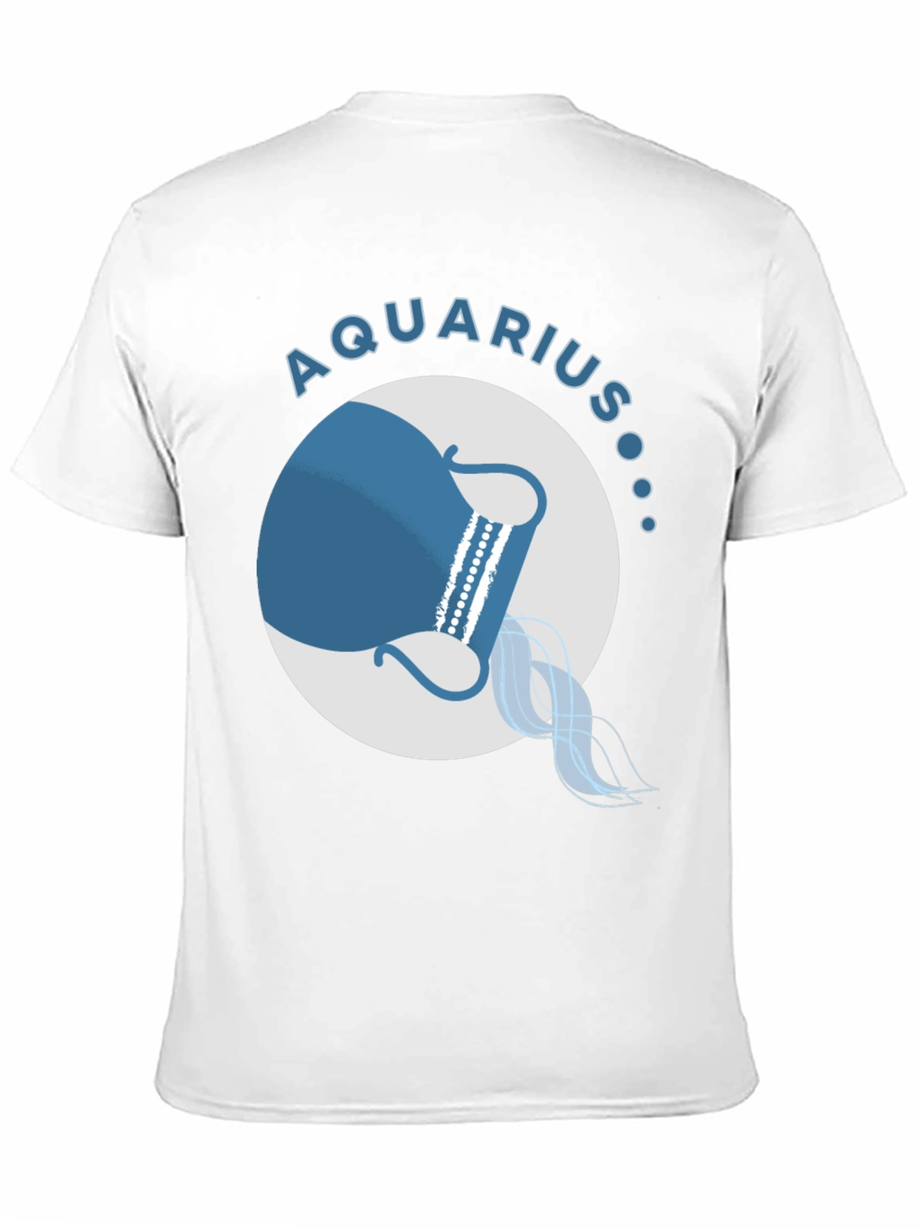 Aquarius Zodiac Sign Black T-Shirt