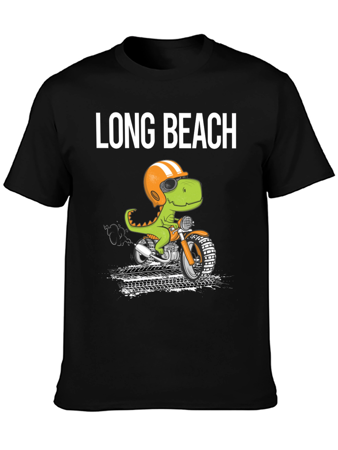 Long Beach Dino Motorcycle T-Shirt