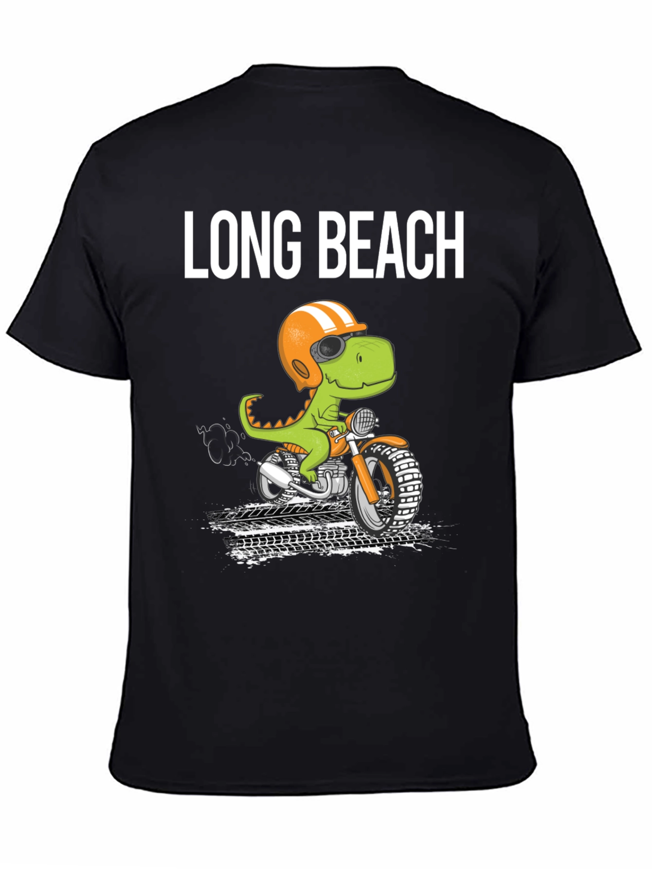 Long Beach Dino Motorcycle T-Shirt