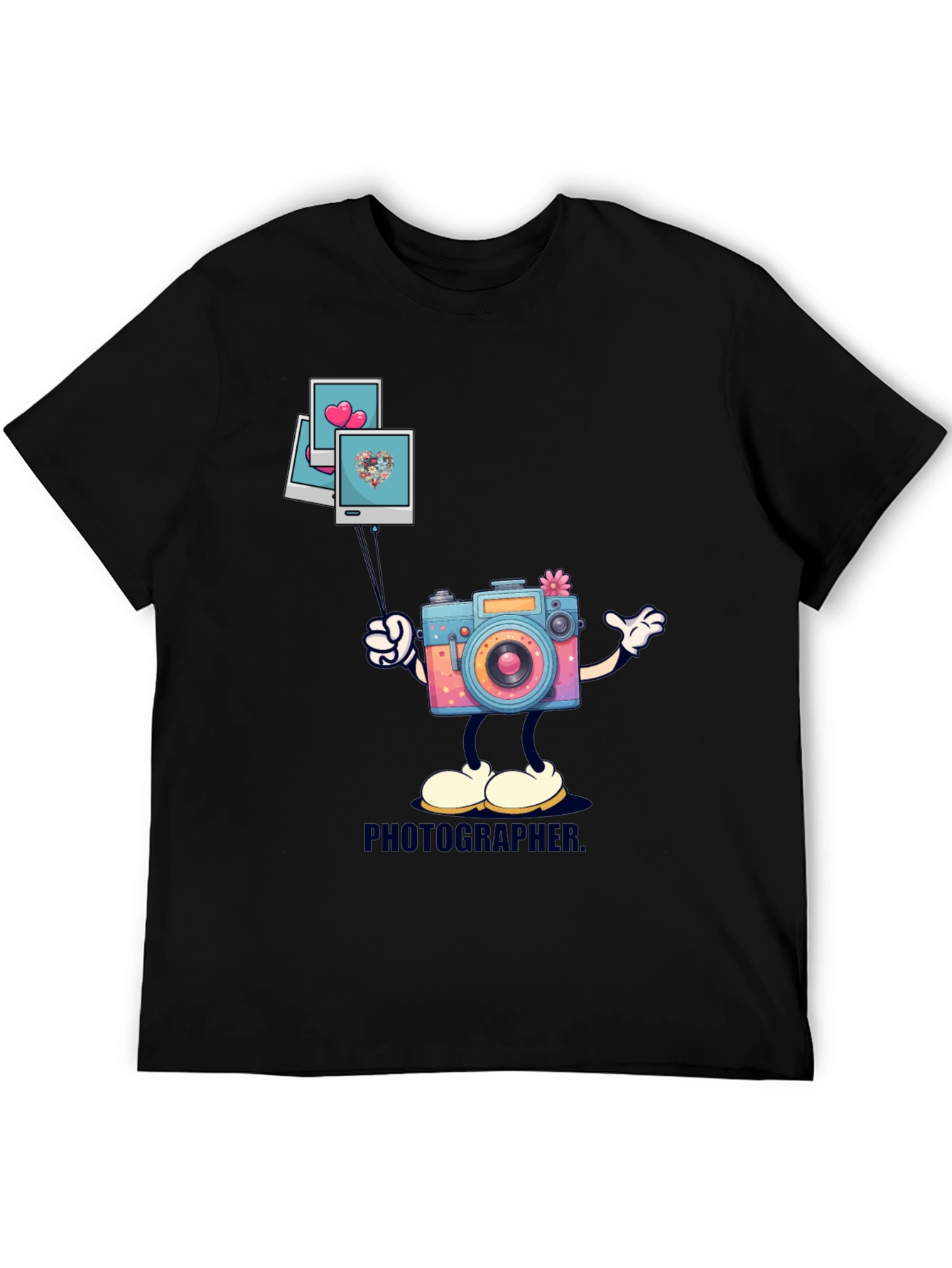 Cartoon Camera Graphic T-Shirt