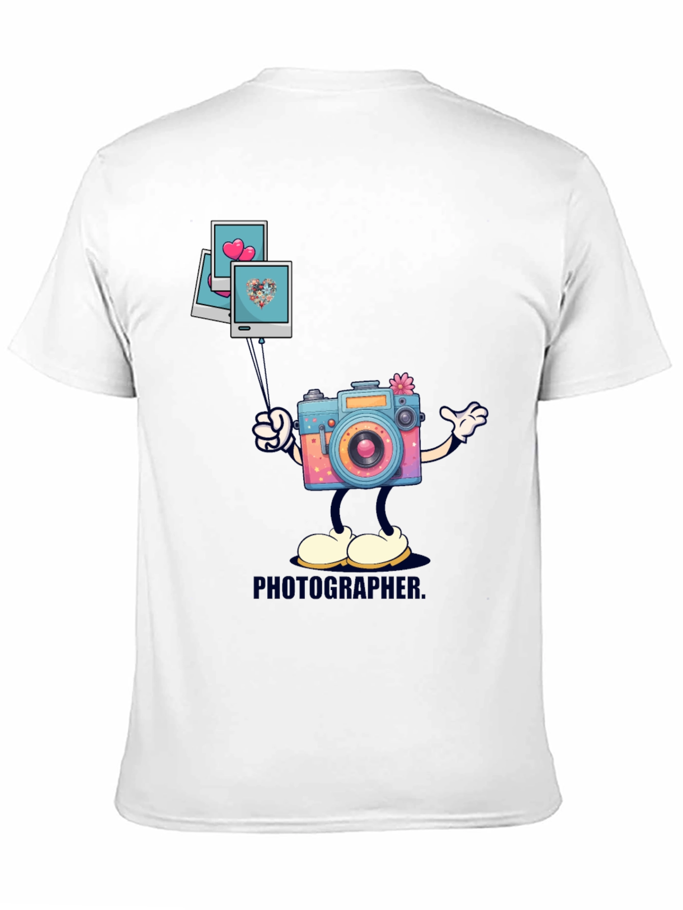 Cartoon Camera Graphic T-Shirt