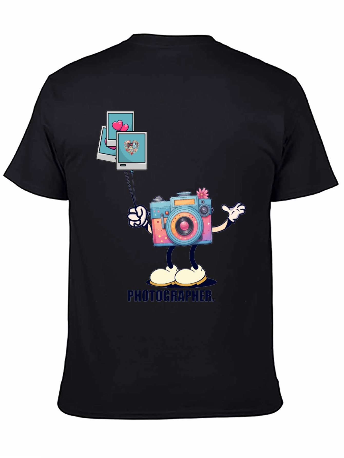 Cartoon Camera Graphic T-Shirt