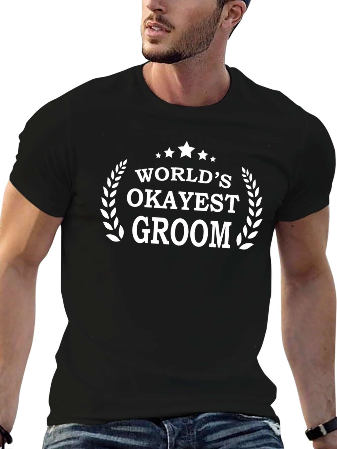 Worlds Okayest Groom T-Shirt - Funny Wedding Gift