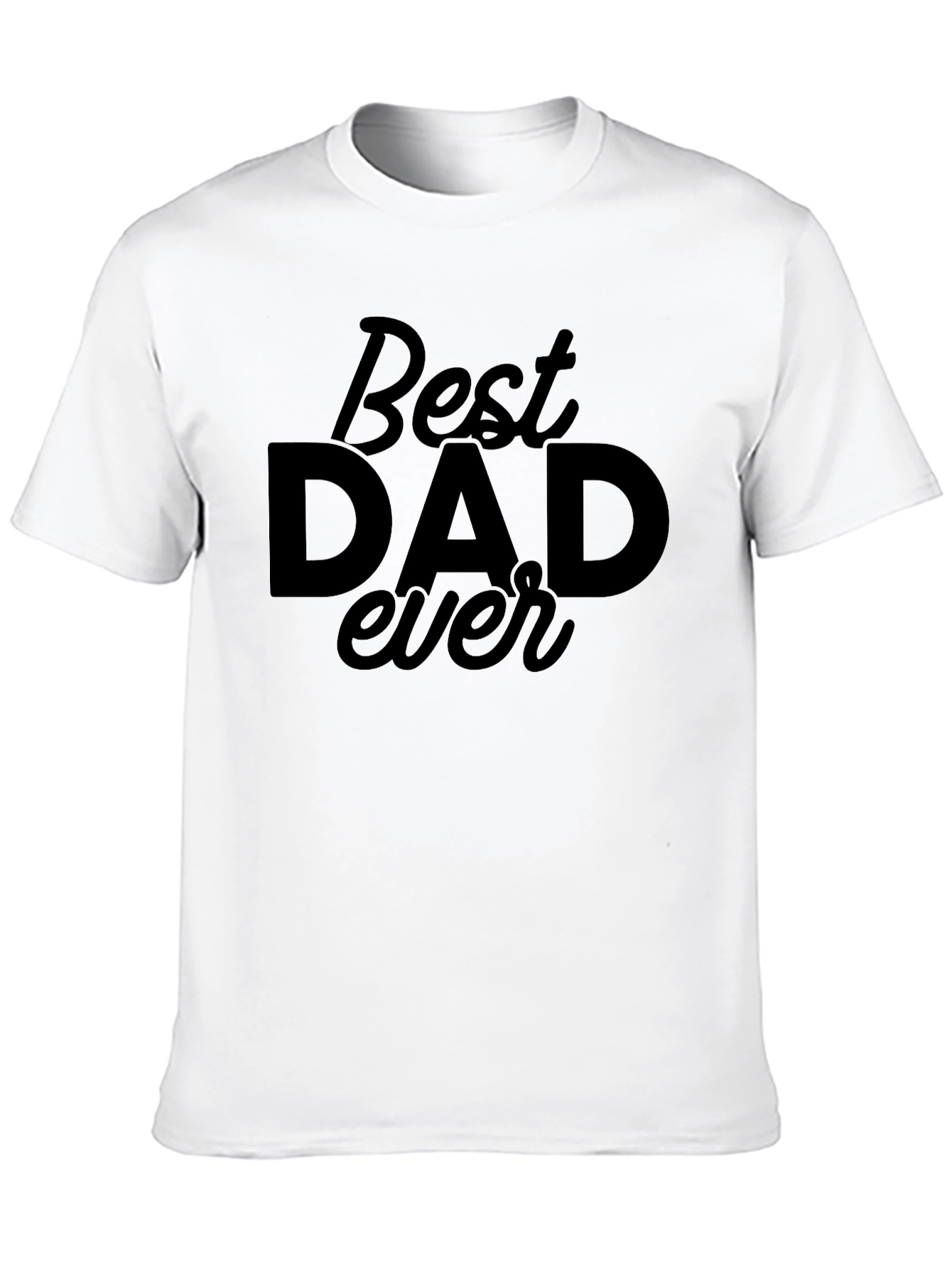 Best Dad Ever Black Graphic T-Shirt