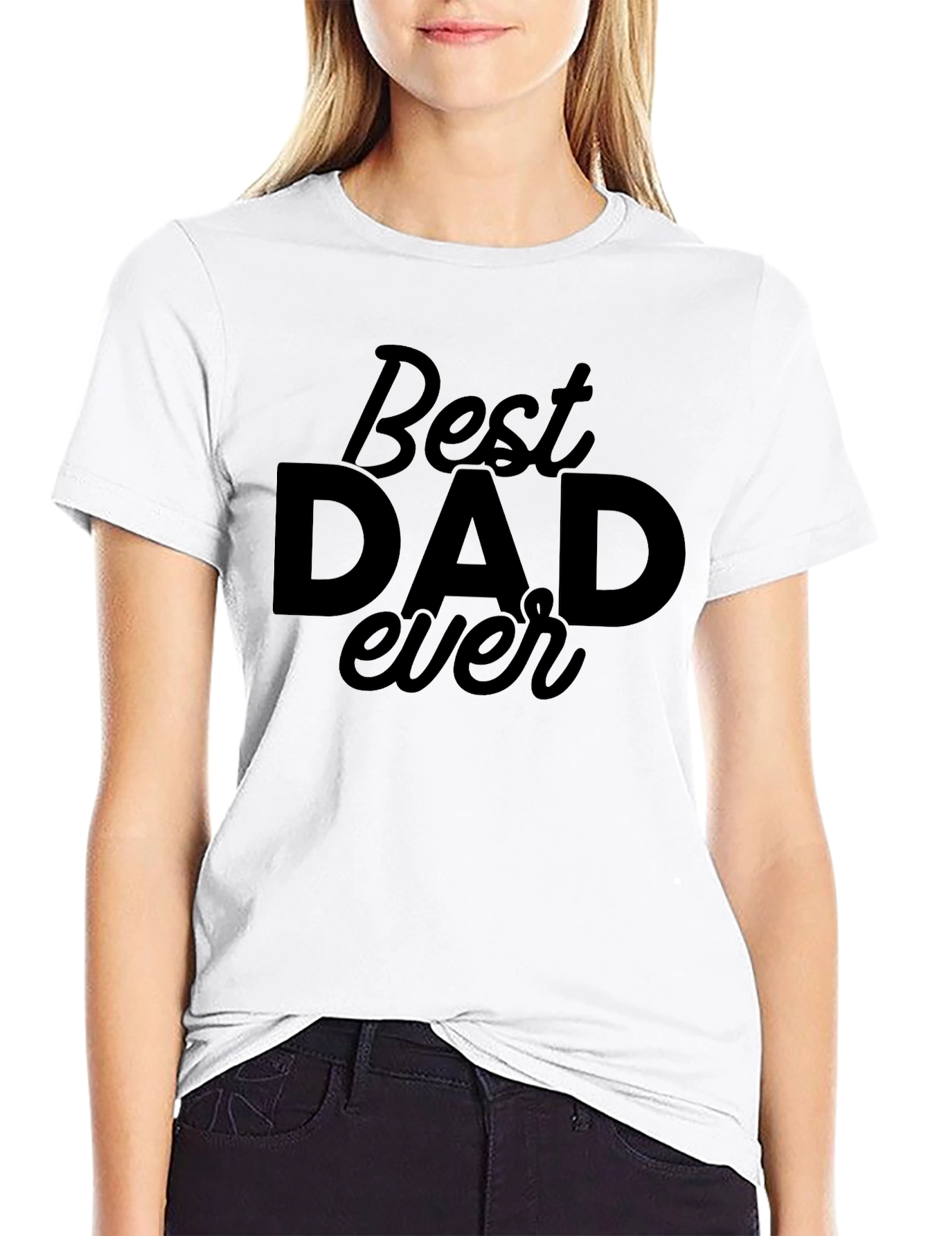 Best Dad Ever Black Graphic T-Shirt