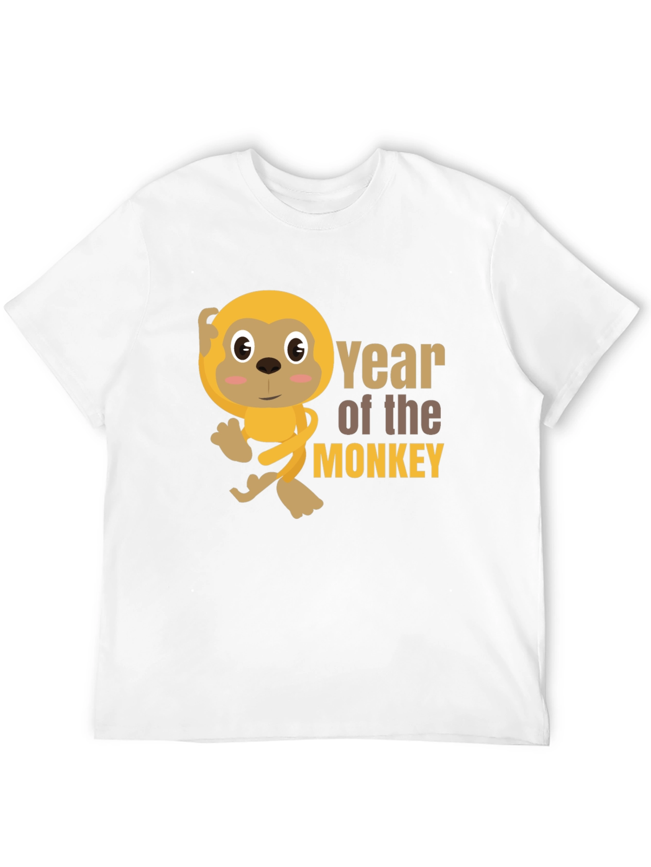 Year of the Monkey Black Graphic T-Shirt