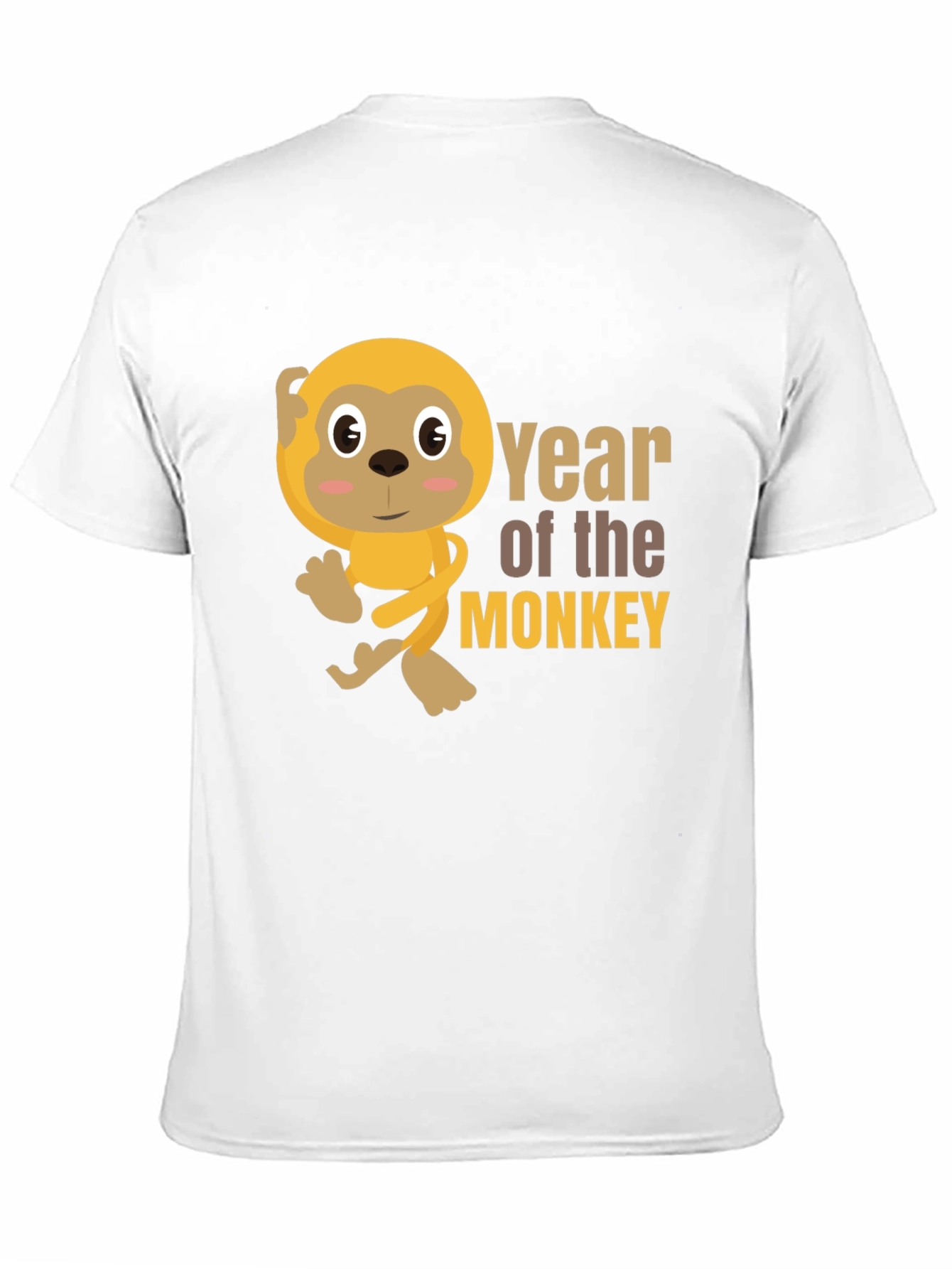 Year of the Monkey Black Graphic T-Shirt