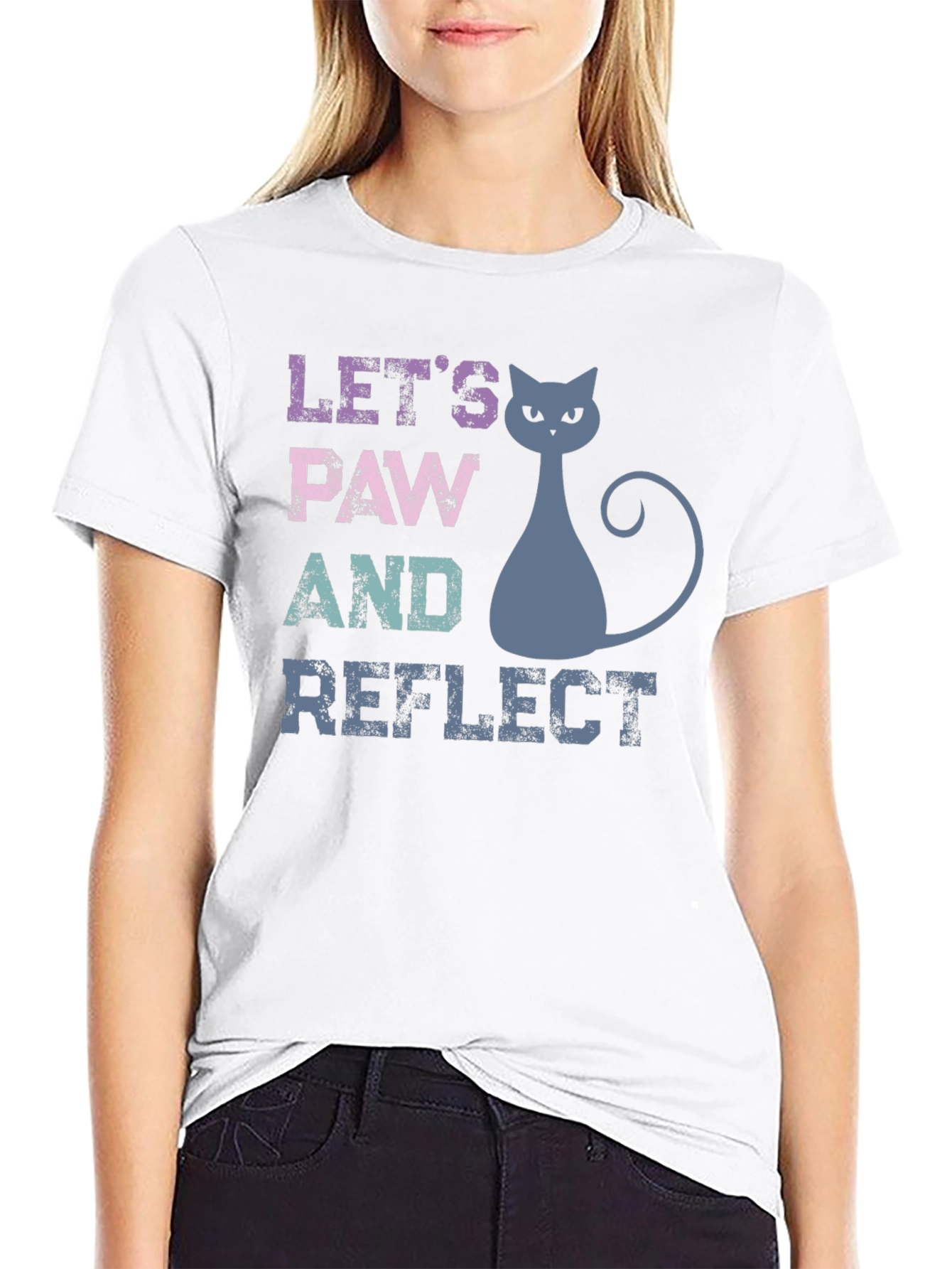 Lets Paw and Reflect Cat T-Shirt