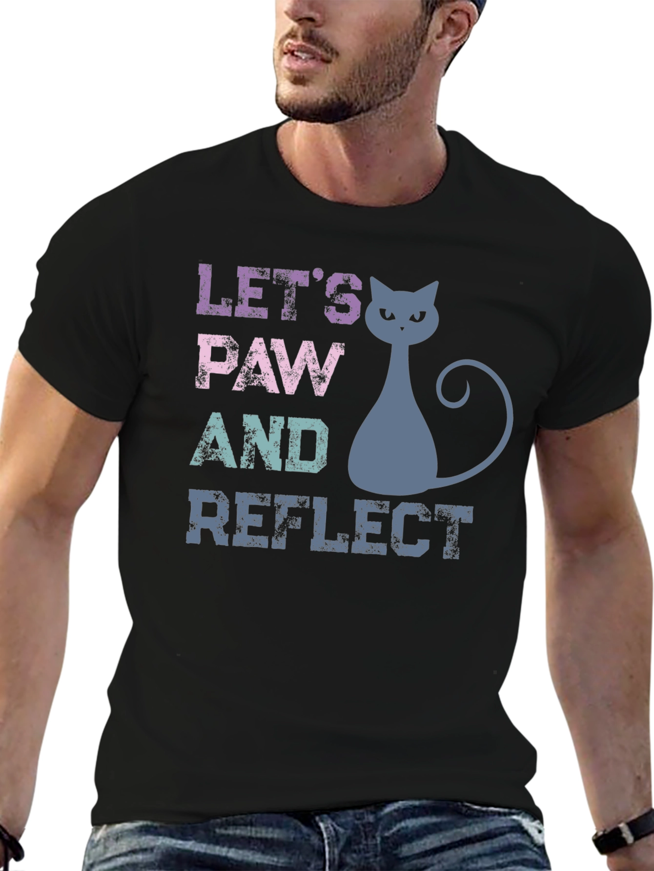 Lets Paw and Reflect Cat T-Shirt