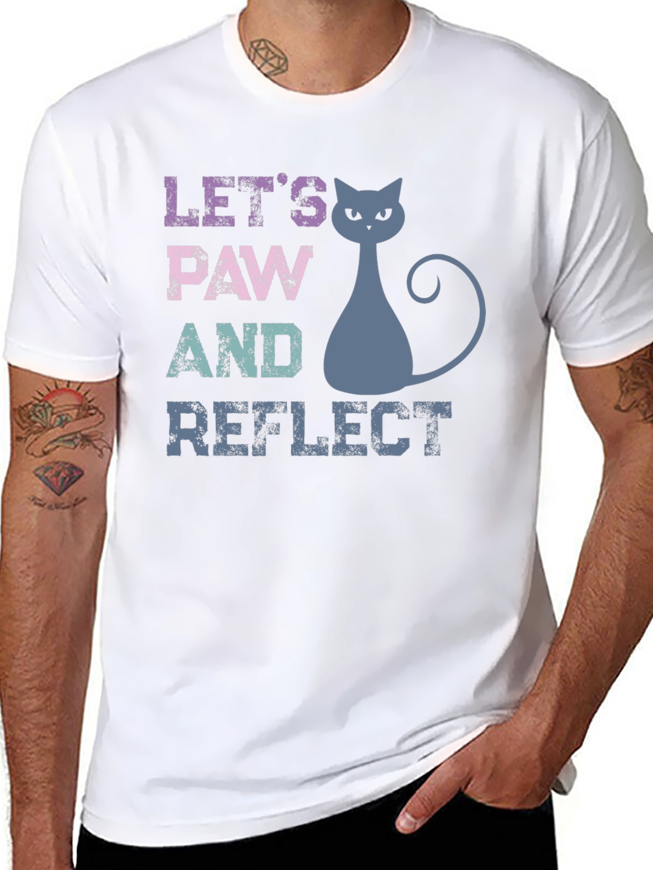 Lets Paw and Reflect Cat T-Shirt