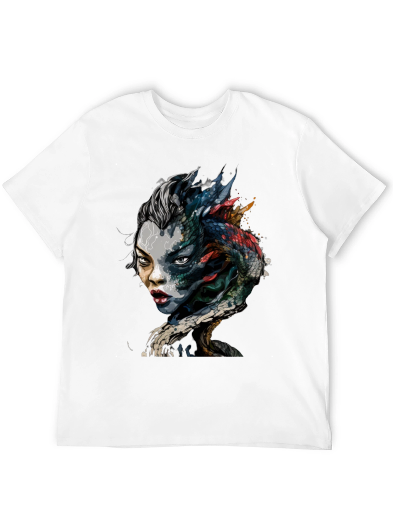 Mystic Dragon Woman Graphic Black Tee