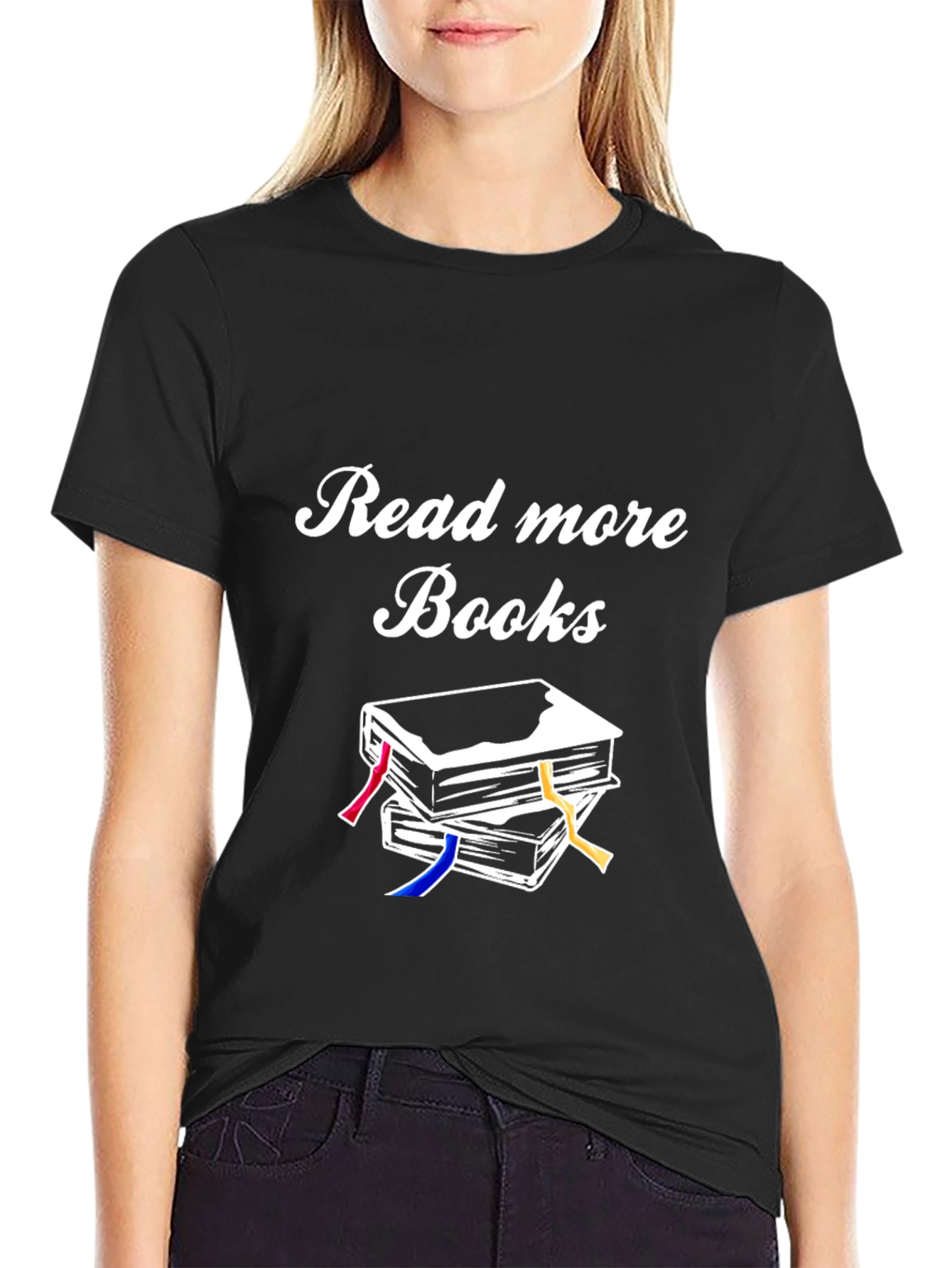 Read More Books Black Cotton Tee