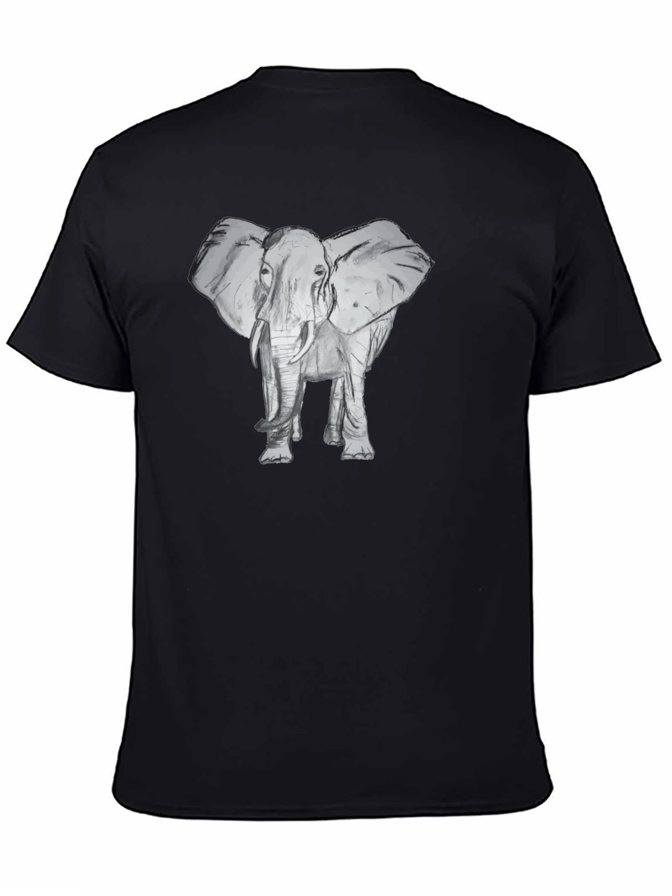 Elephant Graphic Black T-Shirt