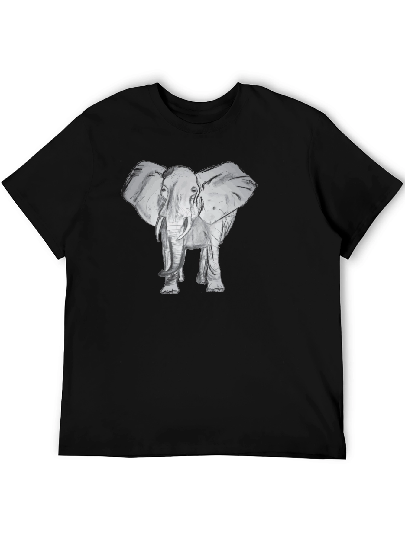 Elephant Graphic Black T-Shirt