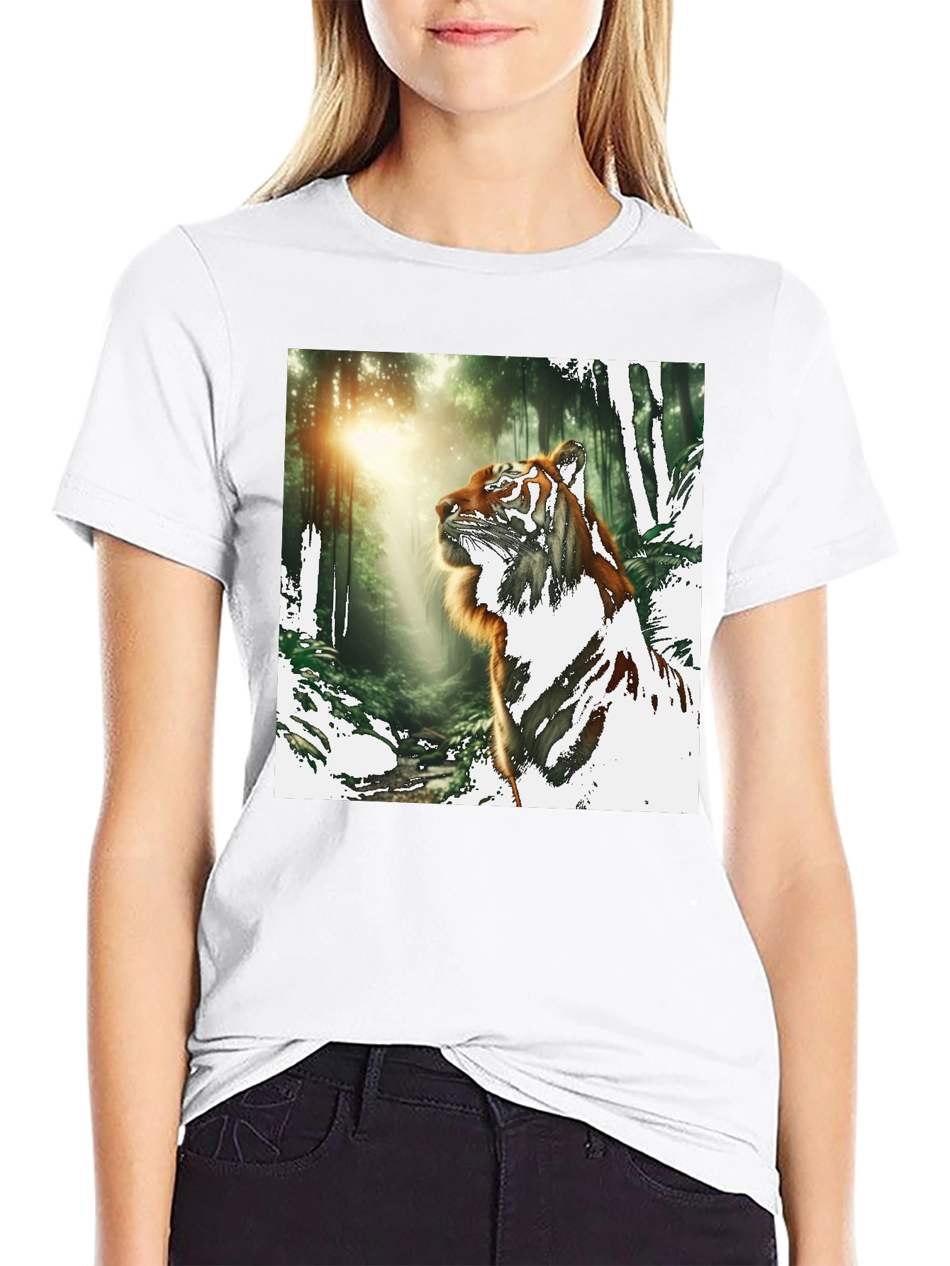 Tiger in Forest Graphic T-Shirt