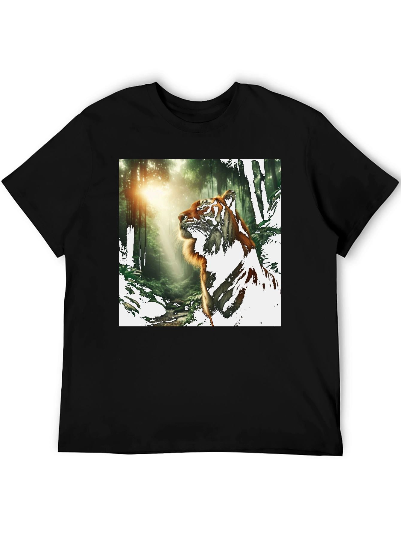 Tiger in Forest Graphic T-Shirt