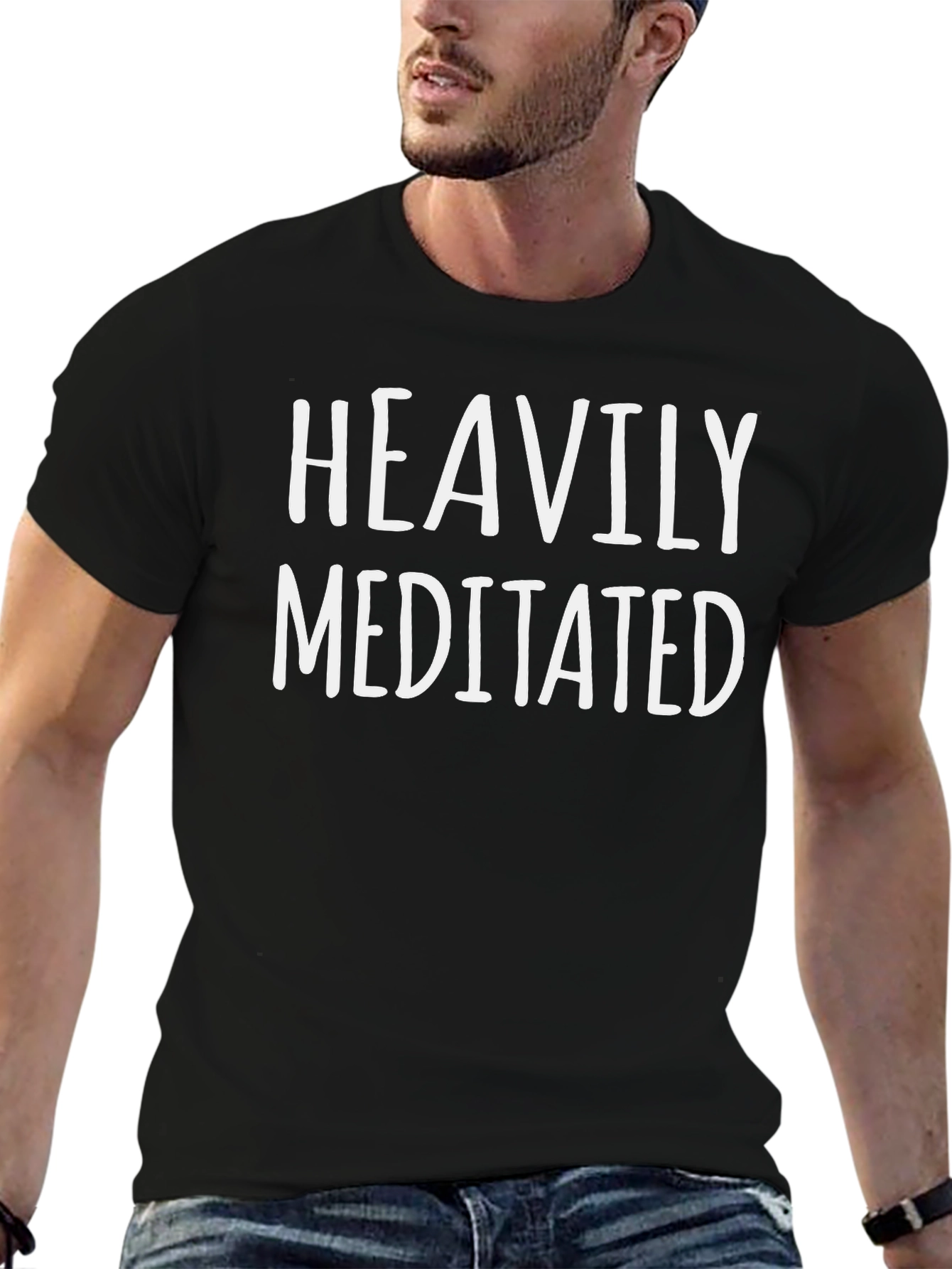 Heavily Meditated Black Graphic Tee