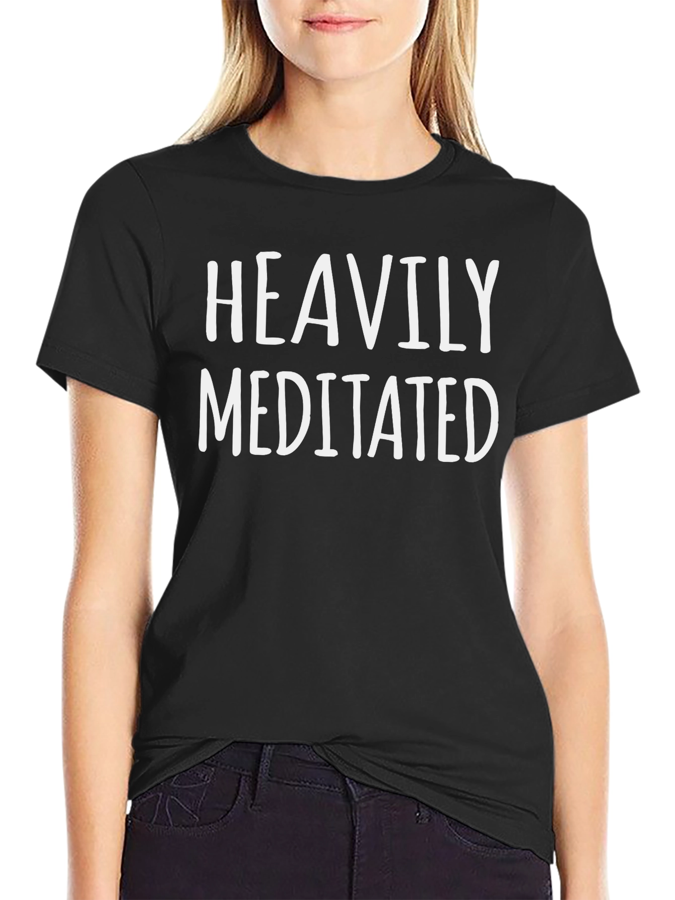 Heavily Meditated Black Graphic Tee
