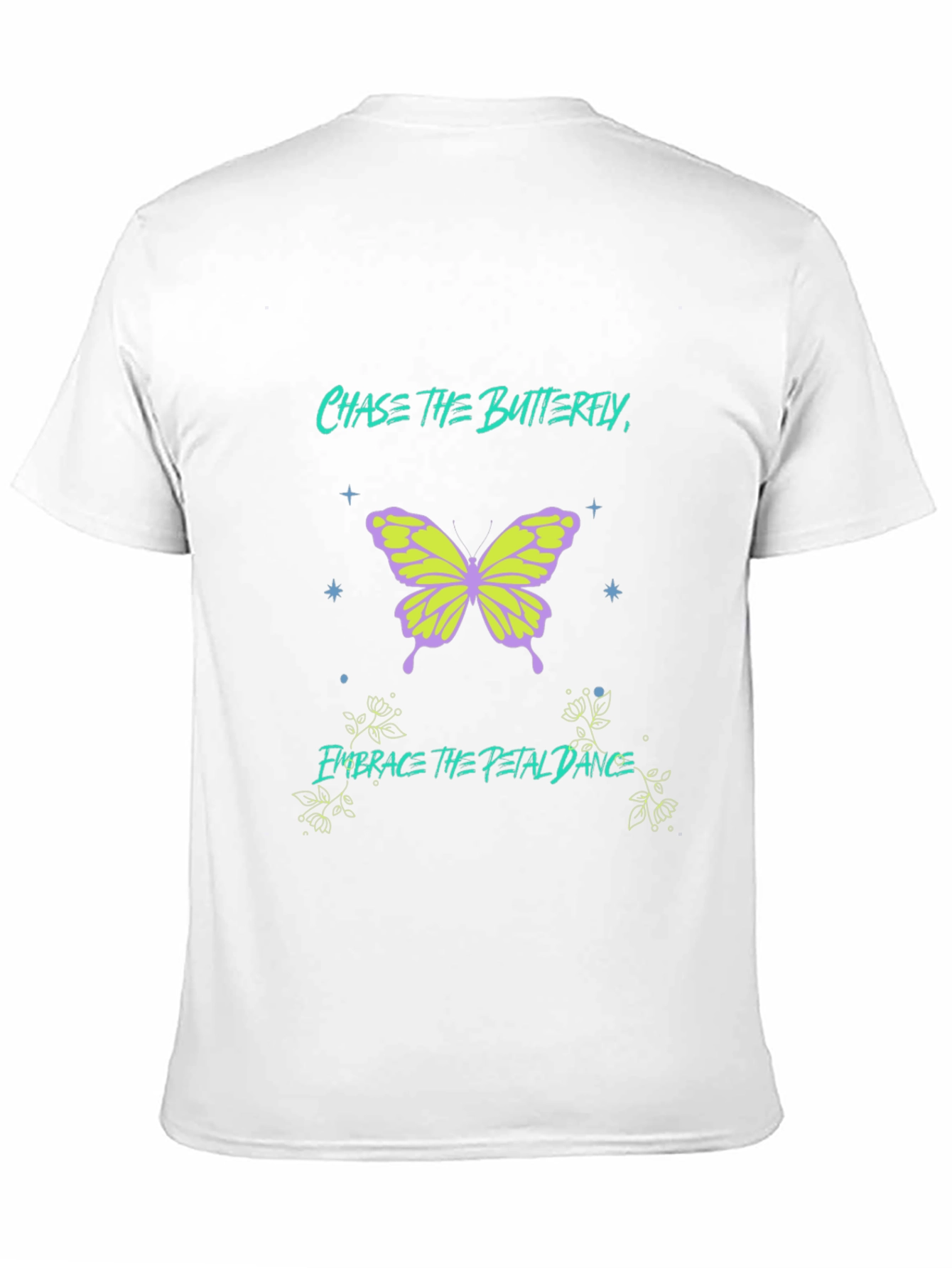 Chase the Butterfly Graphic Black T-Shirt