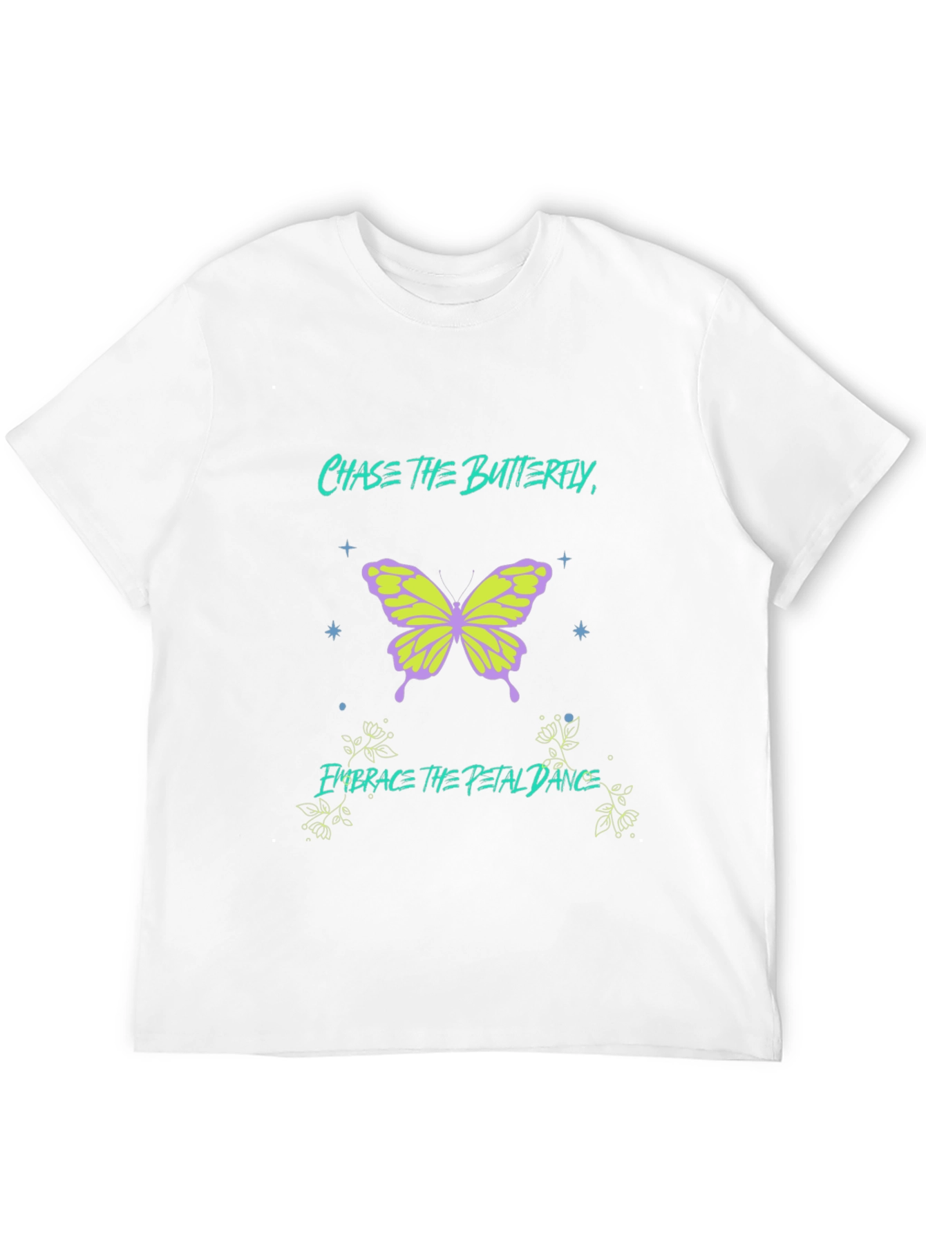 Chase the Butterfly Graphic Black T-Shirt