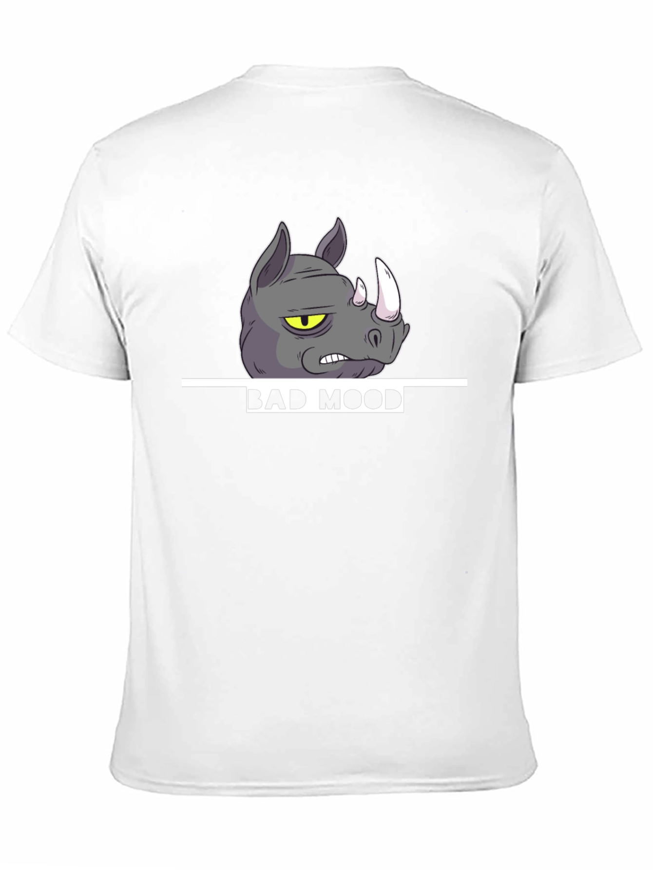Bad Mood Rhino Graphic Print T-Shirt