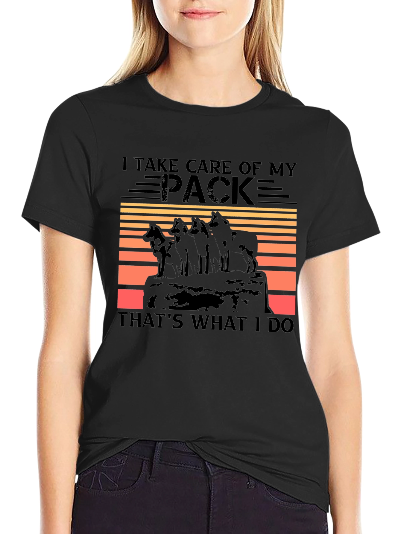 I Take Care of My Pack Wolf T-Shirt